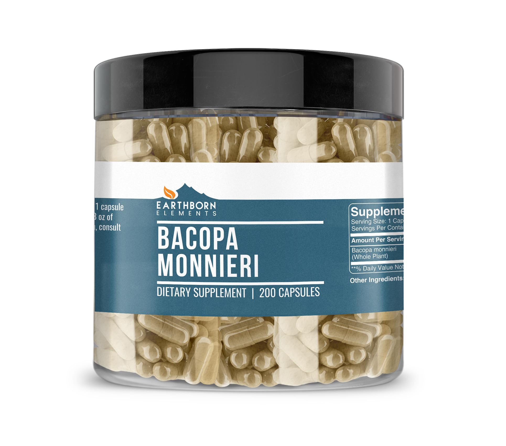 Earthborn Elements Bacopa Monnieri Capsules 200