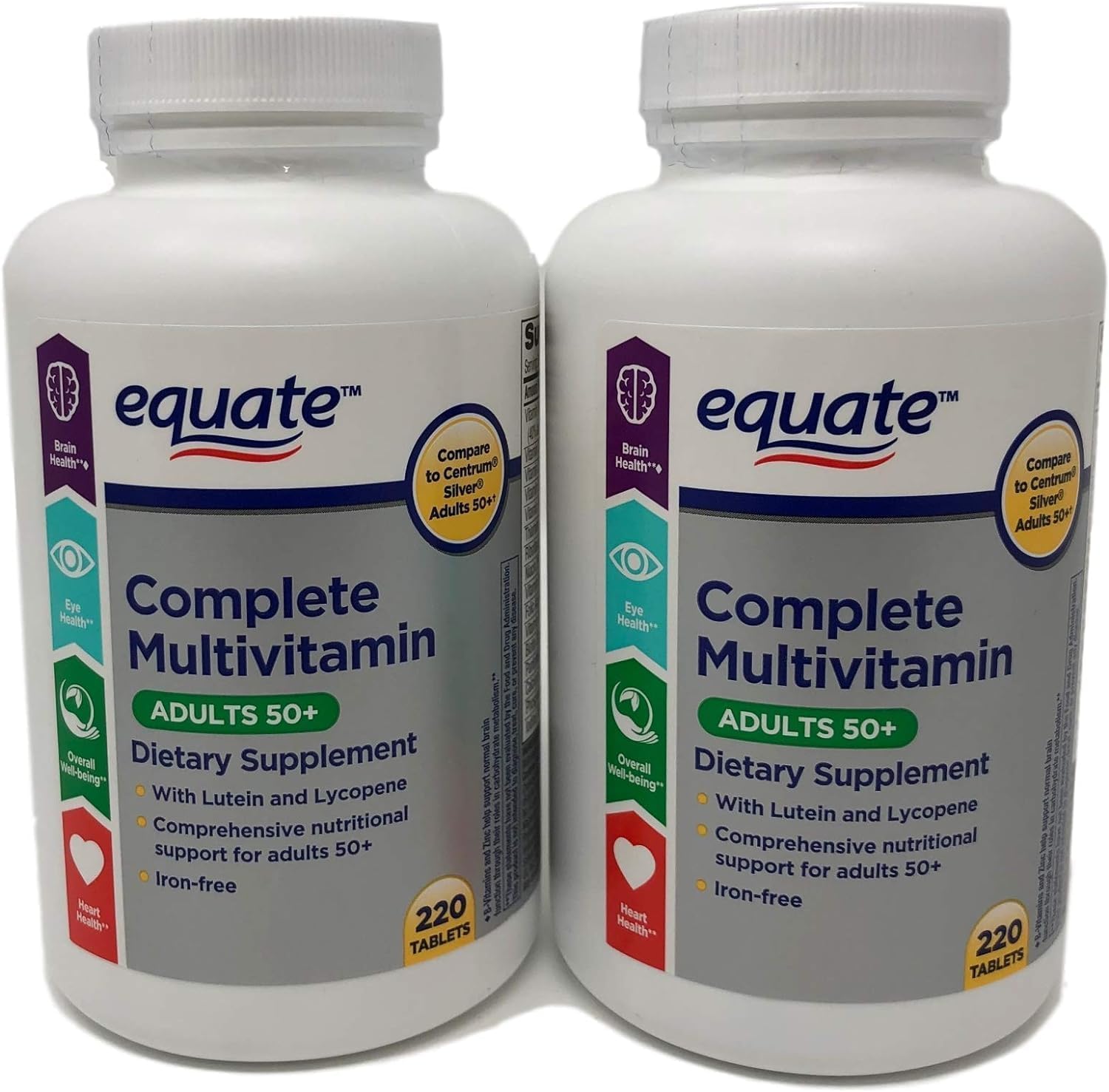 Generic Equate Mature Adult 50+ One Daily Complete Multivitamin Tablet, 400 Count