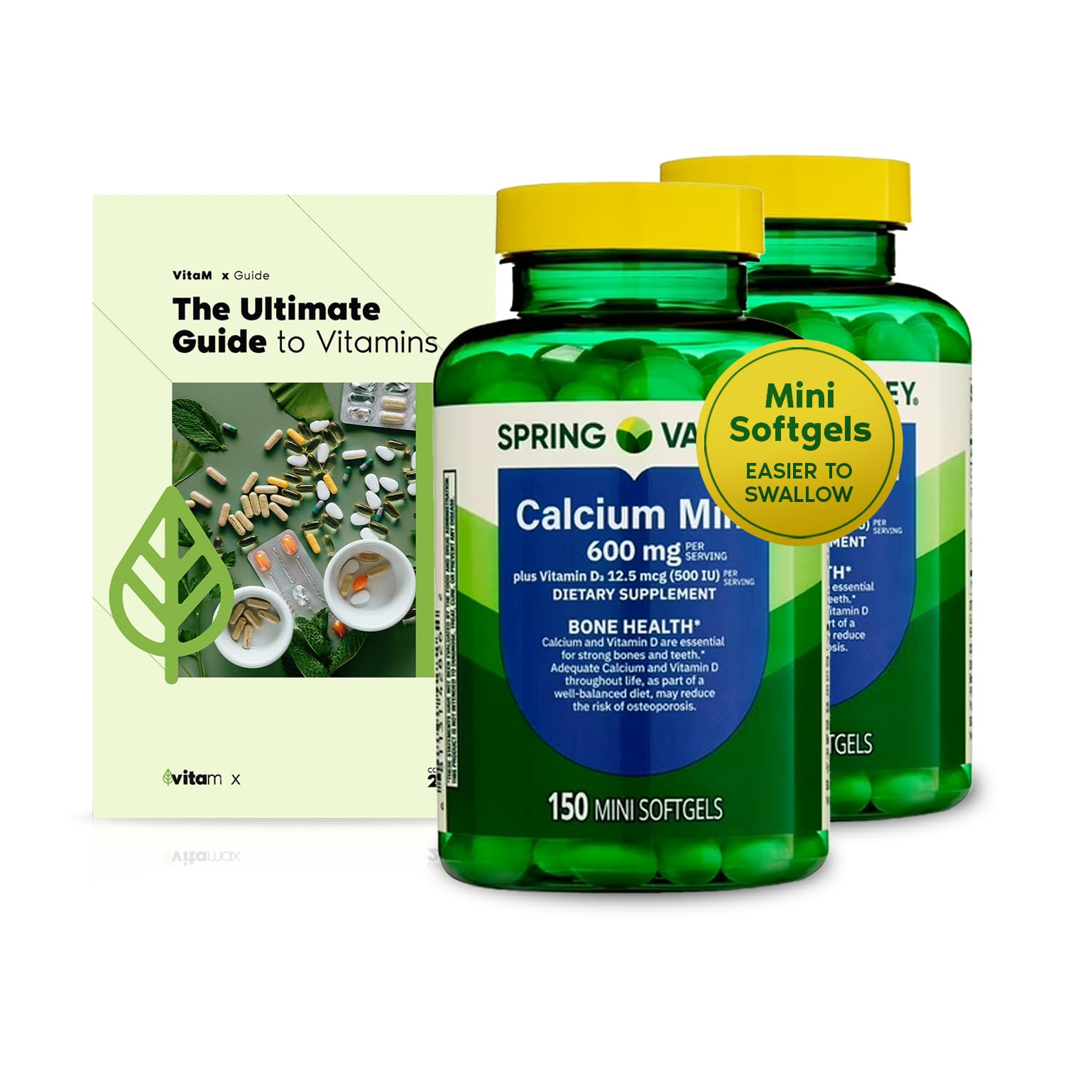 Generic SV Calcium Plus Vitamin D3 Mini Softgels, 150 Count