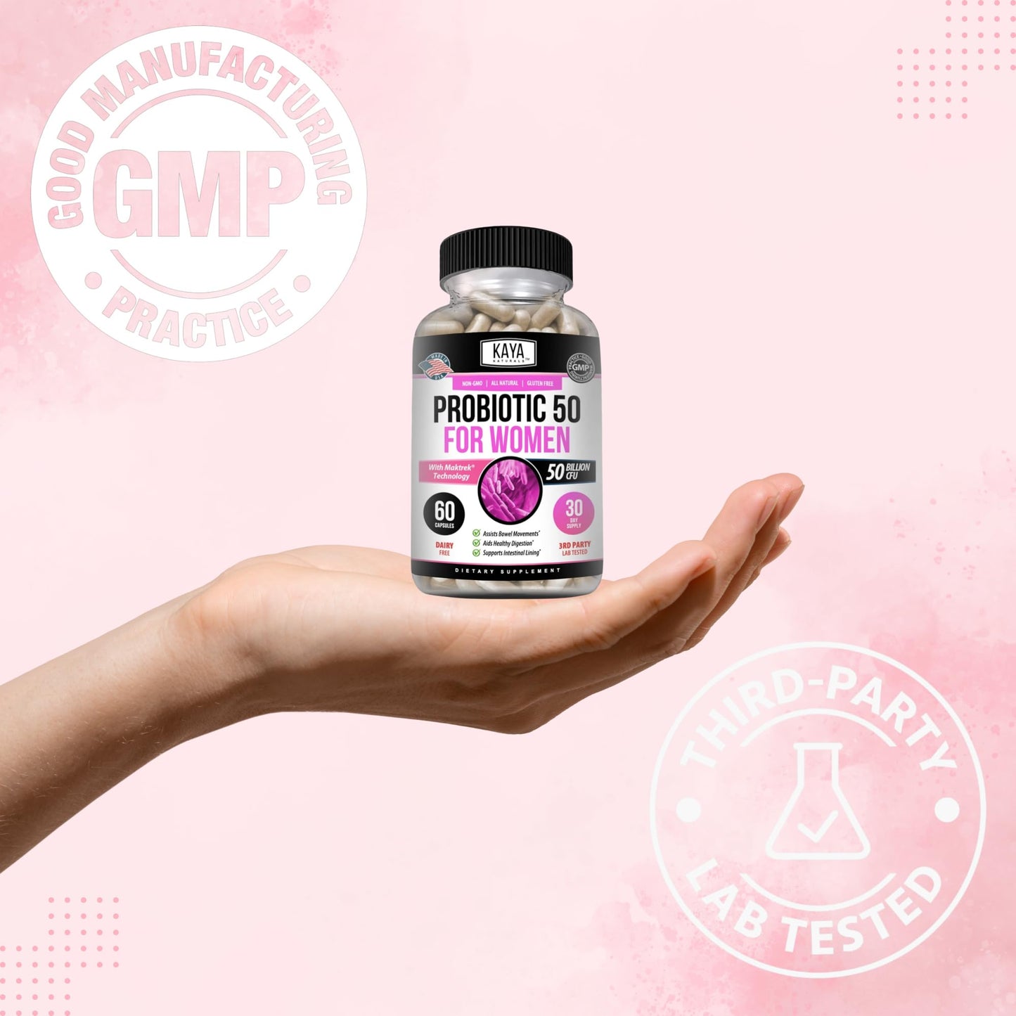 Kaya Naturals Probiotic 50 Billion CFU Capsule 60 Count