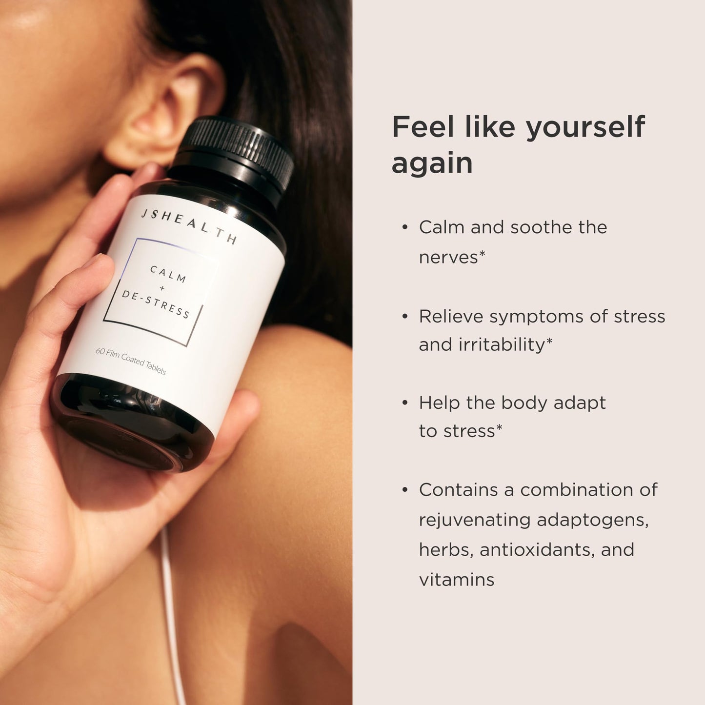 JSHealth Calm + Destress Supplement Capsules 60