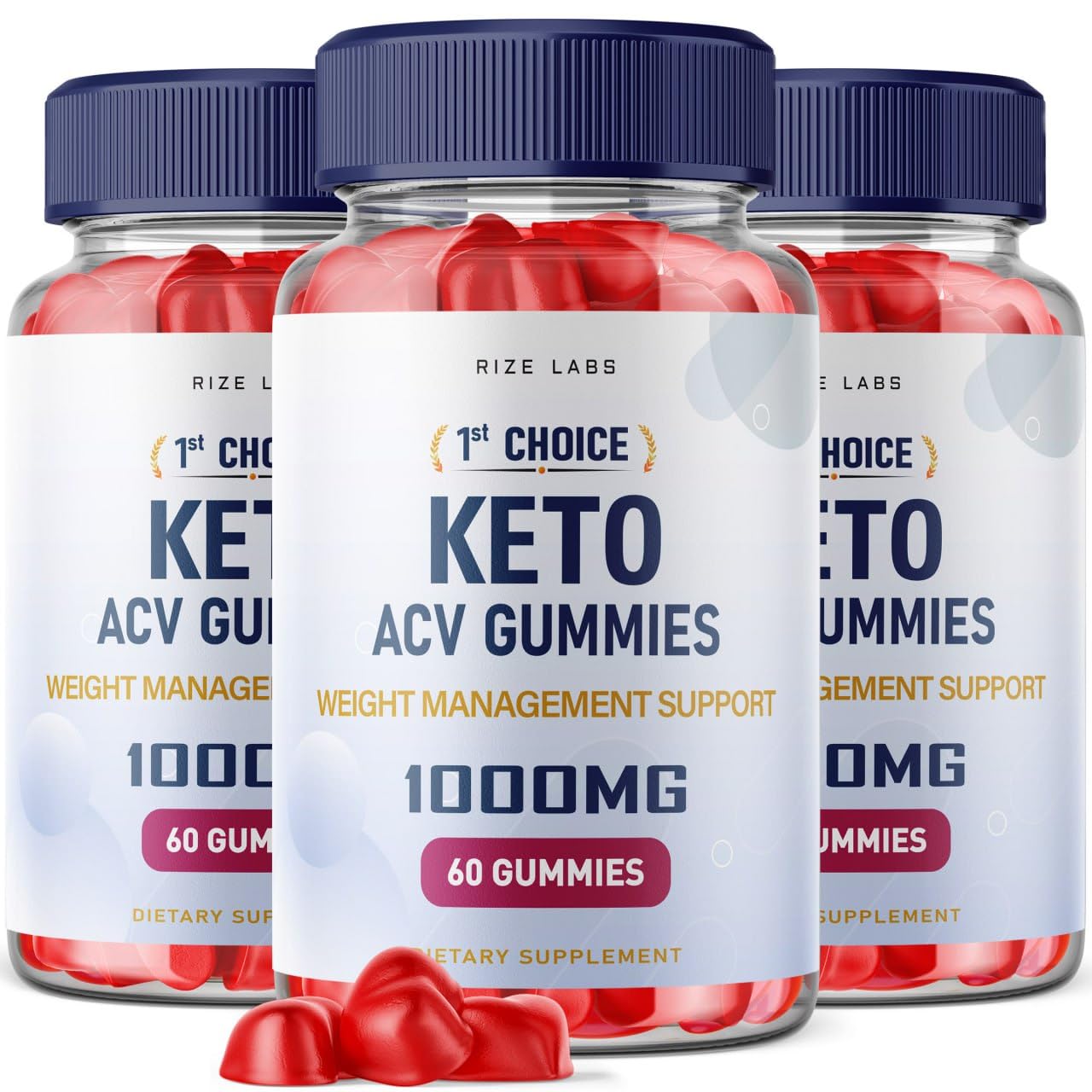 rize labs Keto Gummies with Apple Cider Vinegar, 180 Gummies