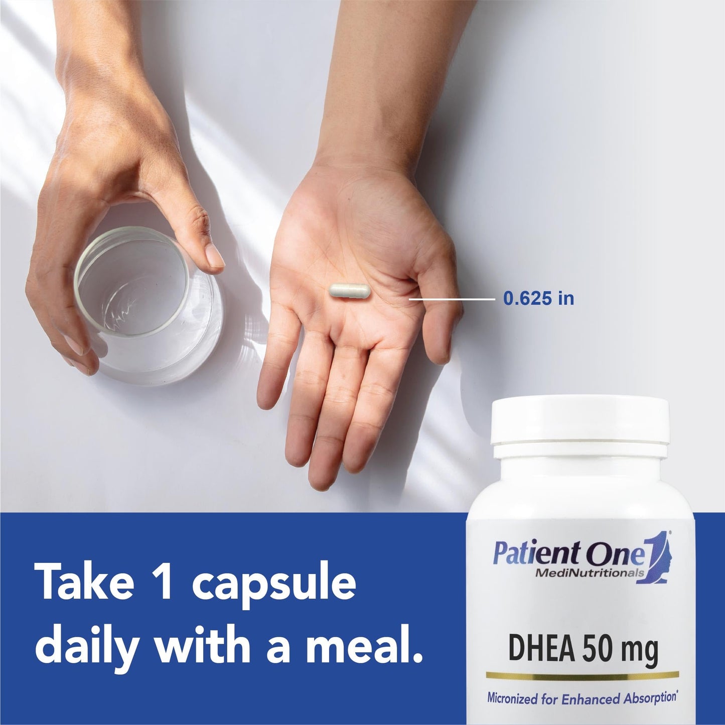 Patient One DHEA 50 mg Capsules, 60 Count