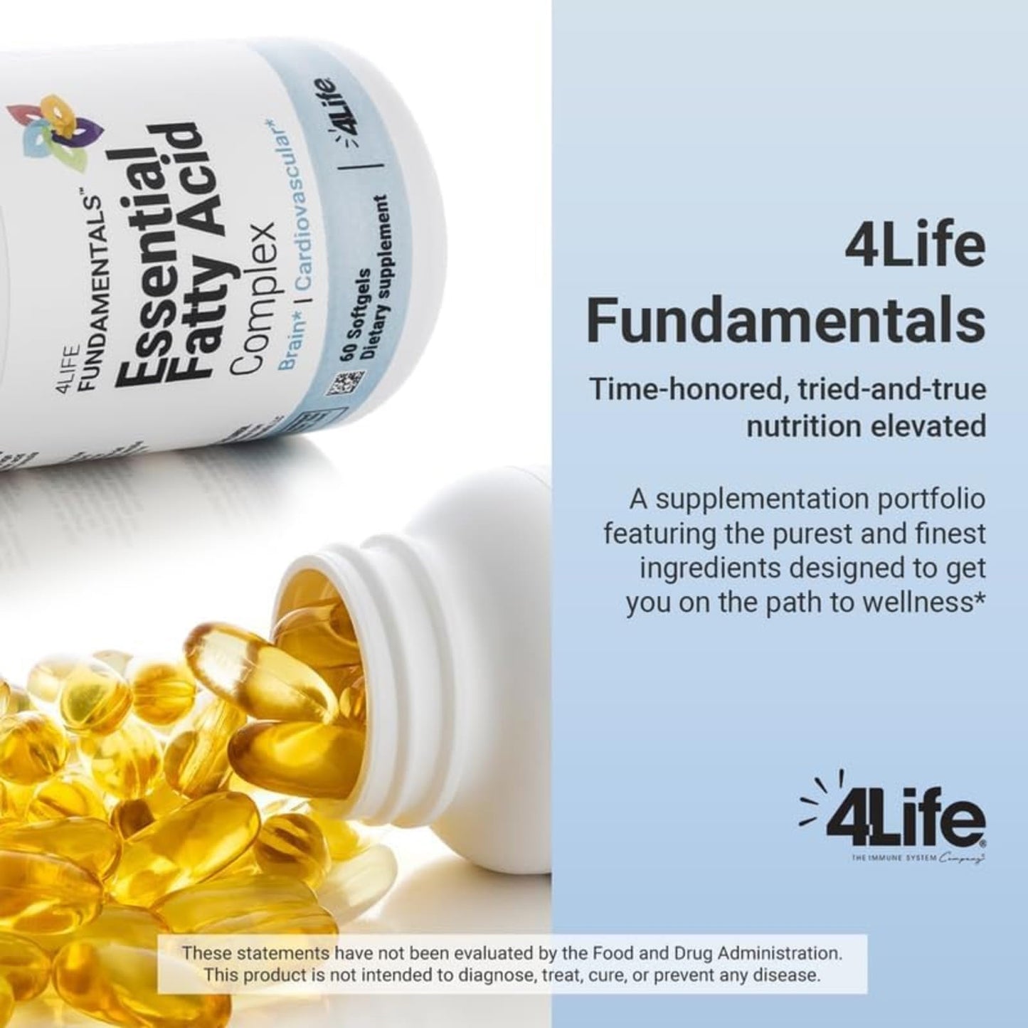 4Life Essential Fatty Acid Complex Omega-3-6 Softgels, 60