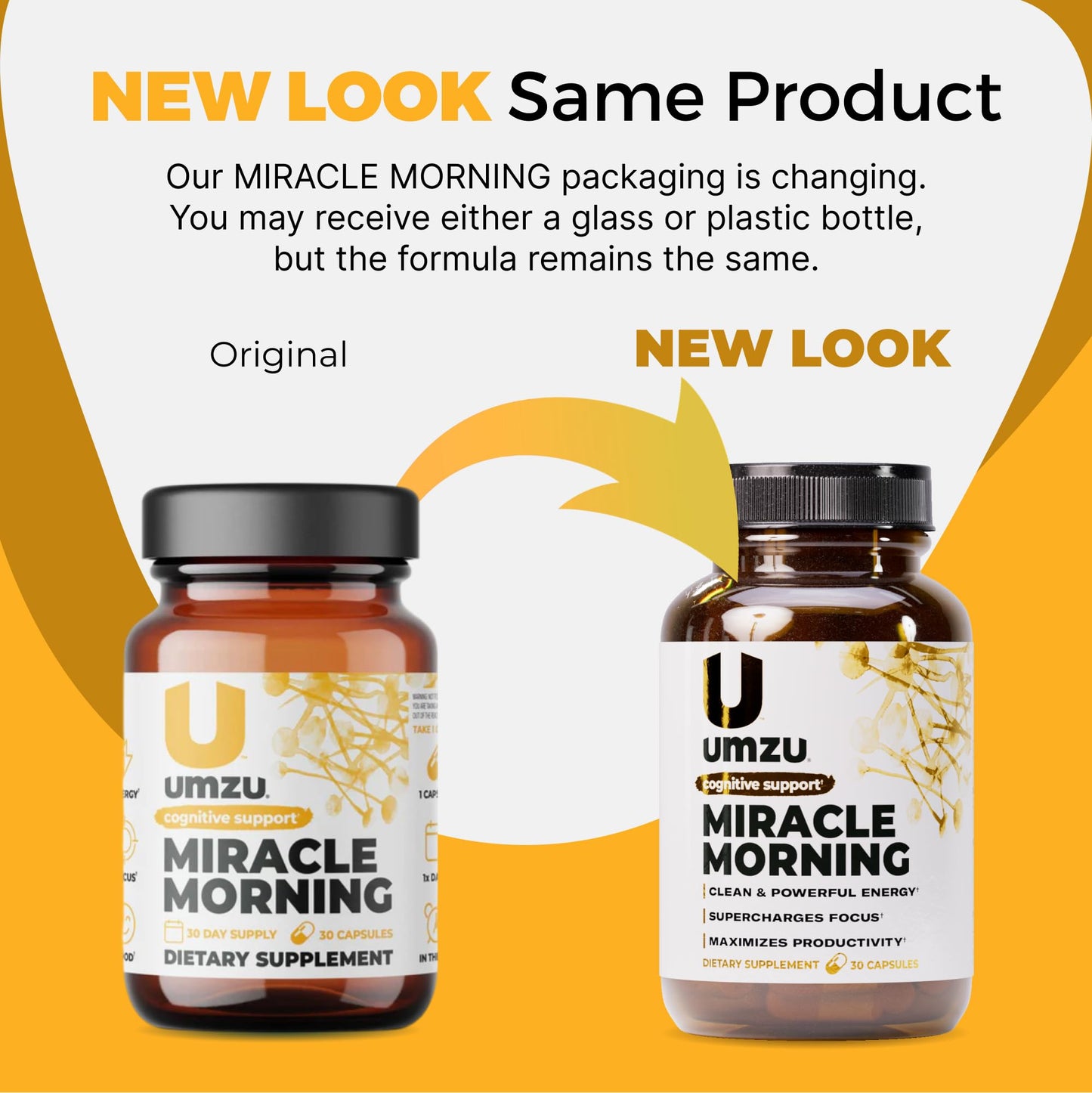 UMZU Miracle Morning Energy Support Supplement Capsules 30