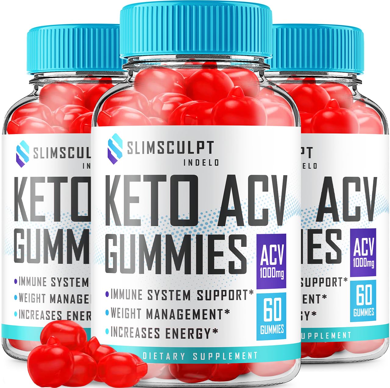 Indelo Slimsculpt Keto ACV Gummies, 180 Gummies