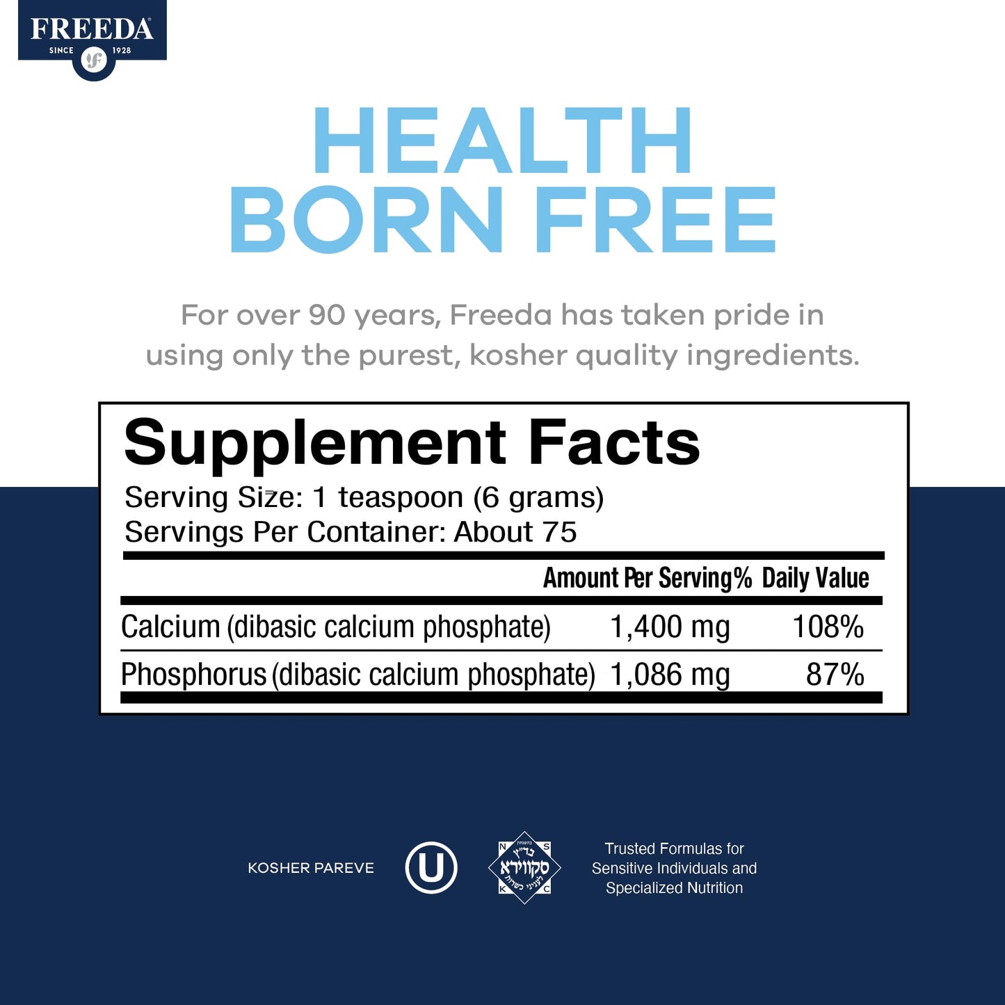 FREEDA Calcium Phosphate Powder 16 oz