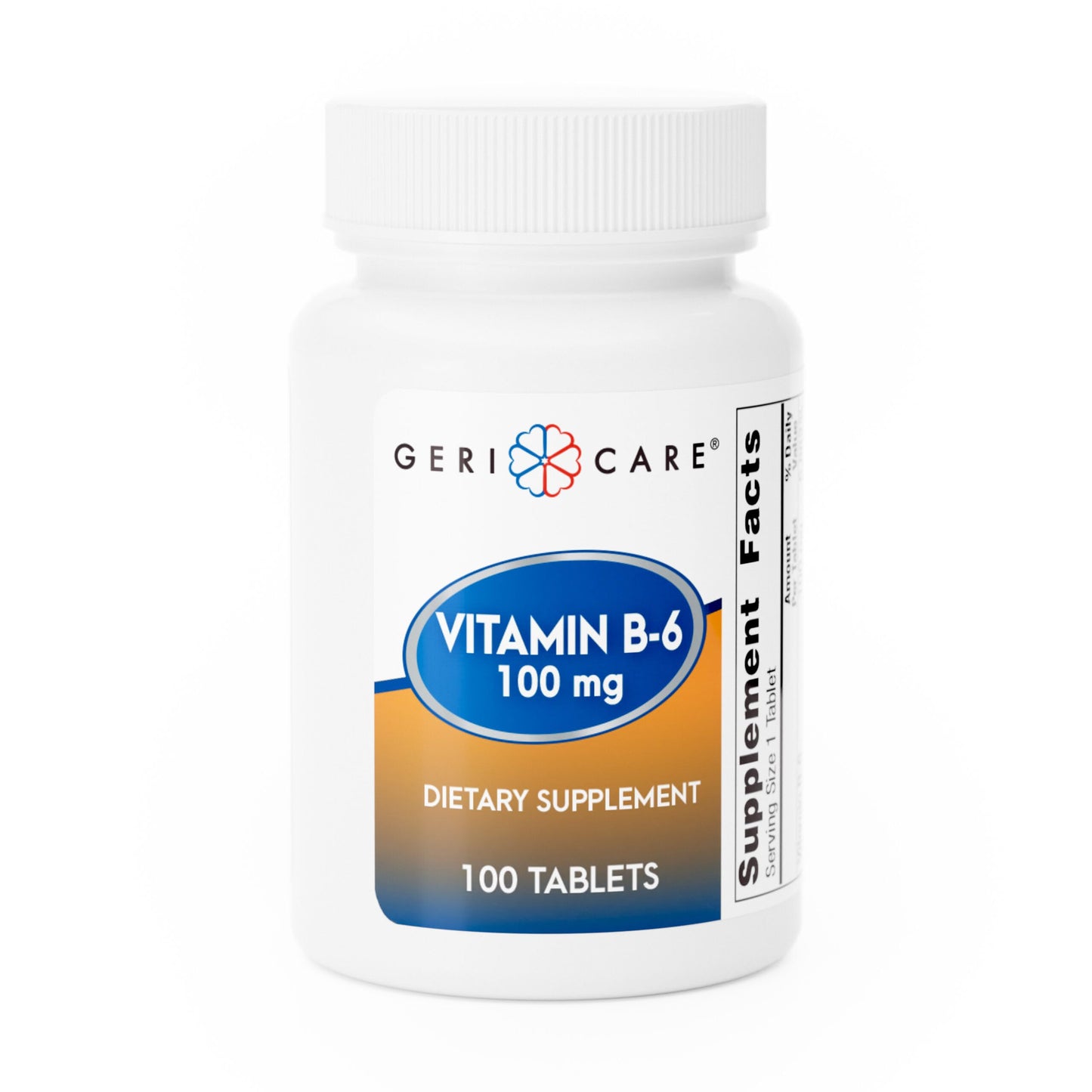 GeriCare Vitamin B-6 100mg Tablet, 100 Tablets