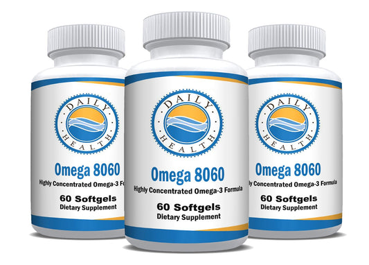 Daily Health Omega 8060 2400mg Omega 3 Fish Oil Joint Health Supplement 180 Capsules