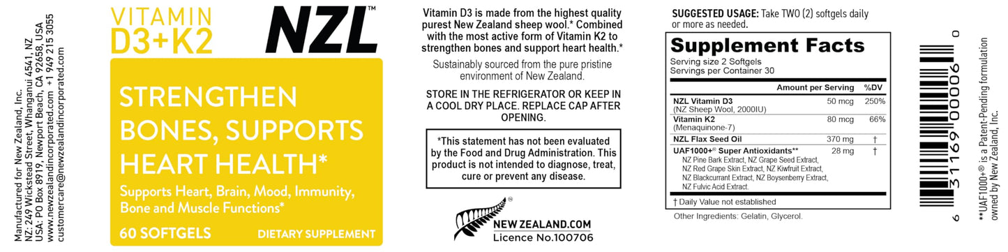 OMEGANZL Omega-3 Natural Joint Relief Supplement Softgels 120 Count