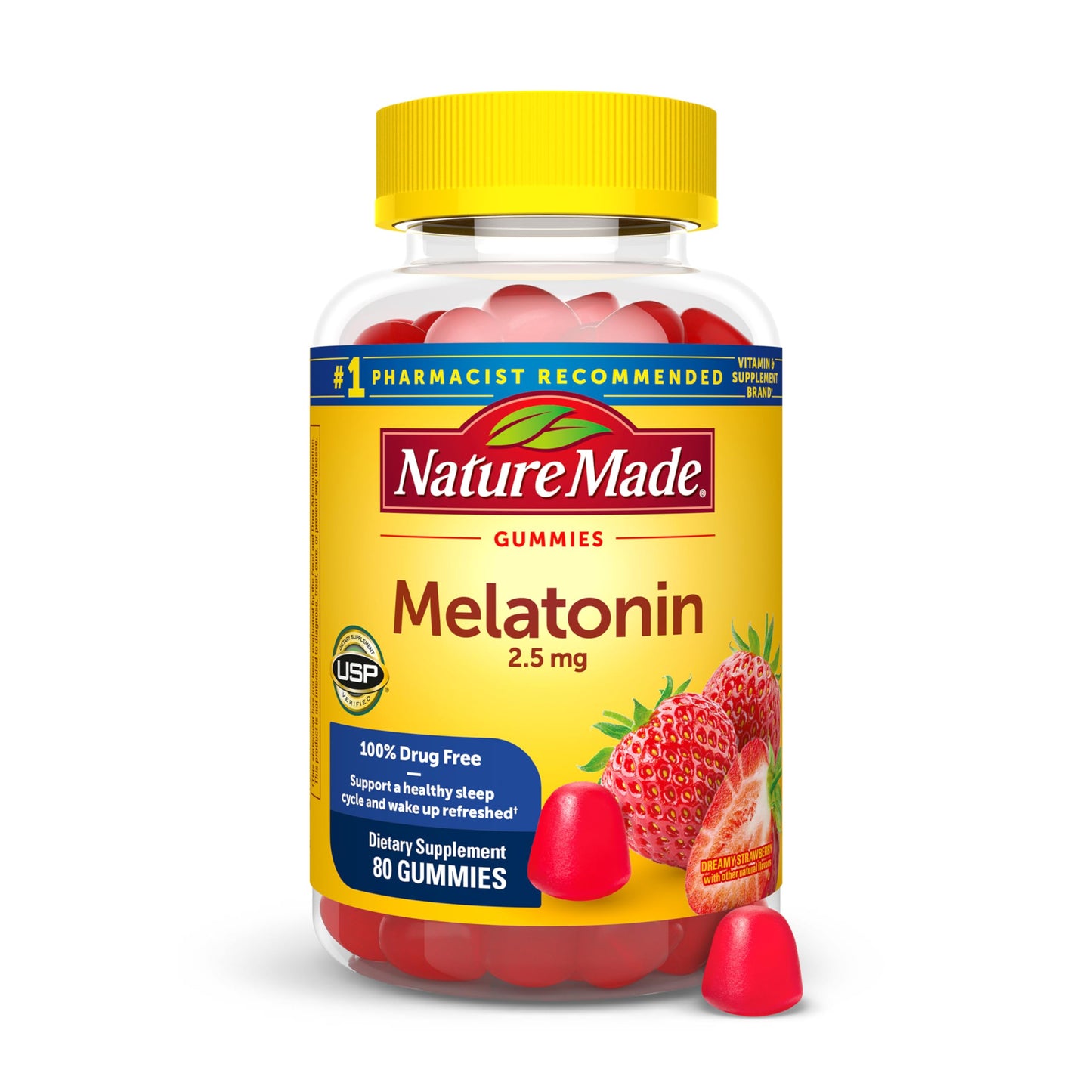 Nature Made Melatonin Gummies 2.5 mg, 80 Count