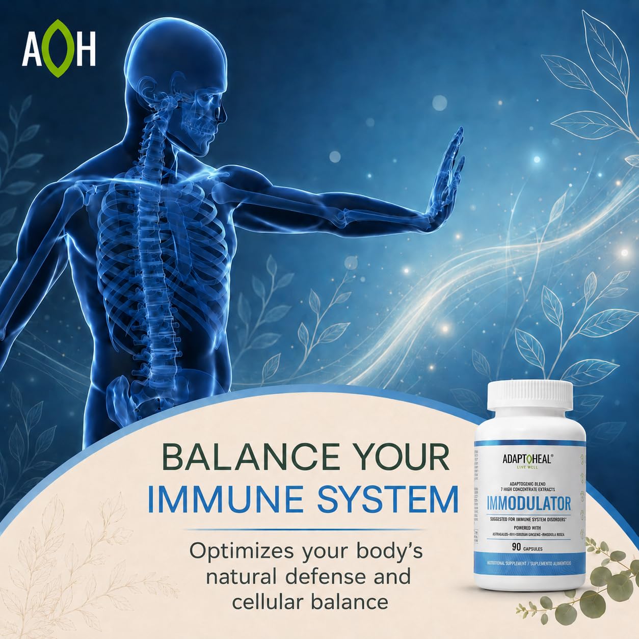 ADAPTOHEAL Immodulator Adaptogenic Capsules, 90 Count