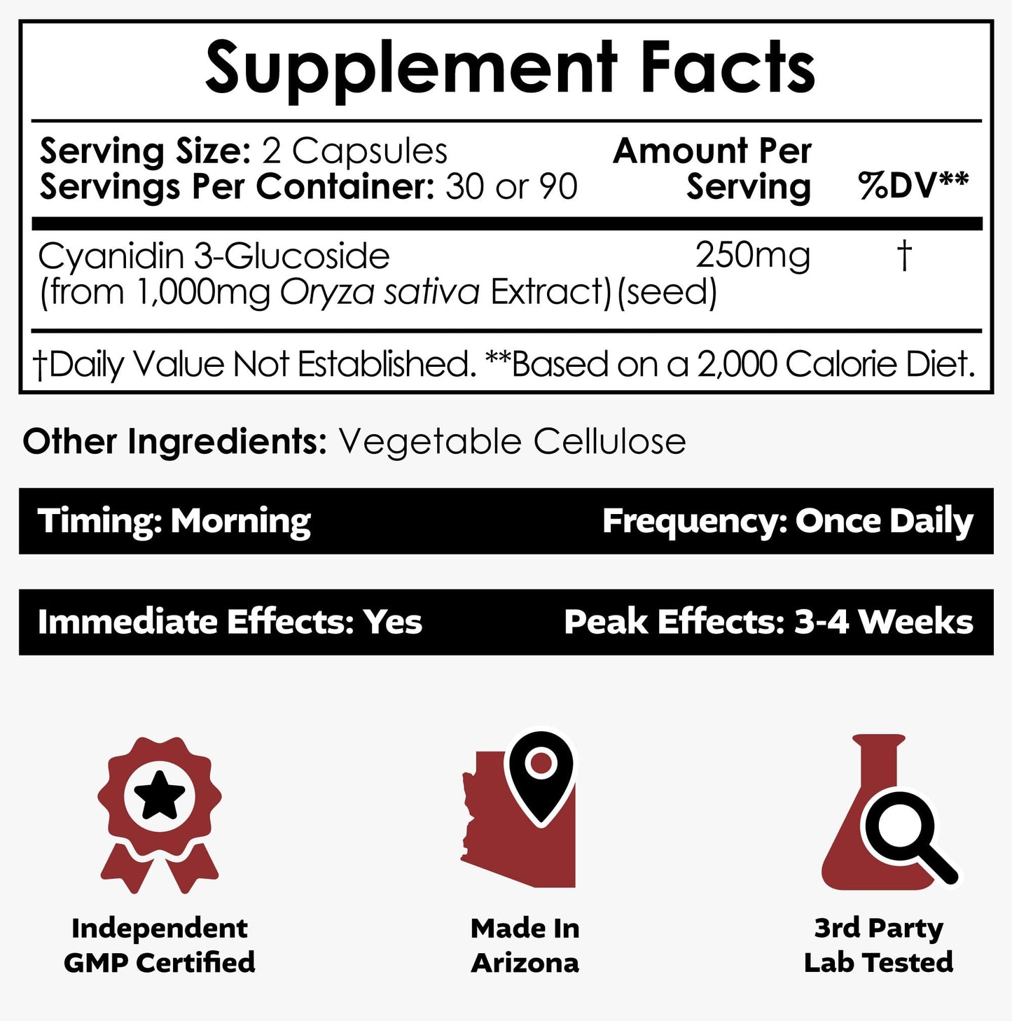 Nootropics Depot Cyanidin 3-Glucoside Capsules, 180 Count