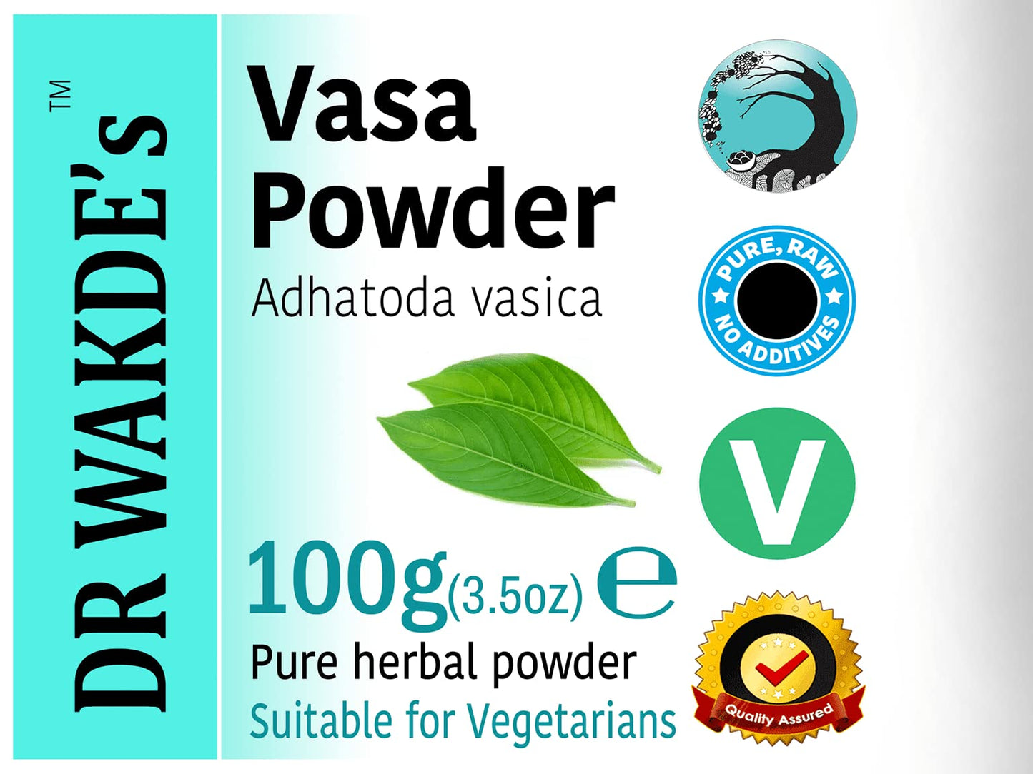 DR WAKDE's Vasa Powder (Adhatoda vasica), Powder, 3.53 oz