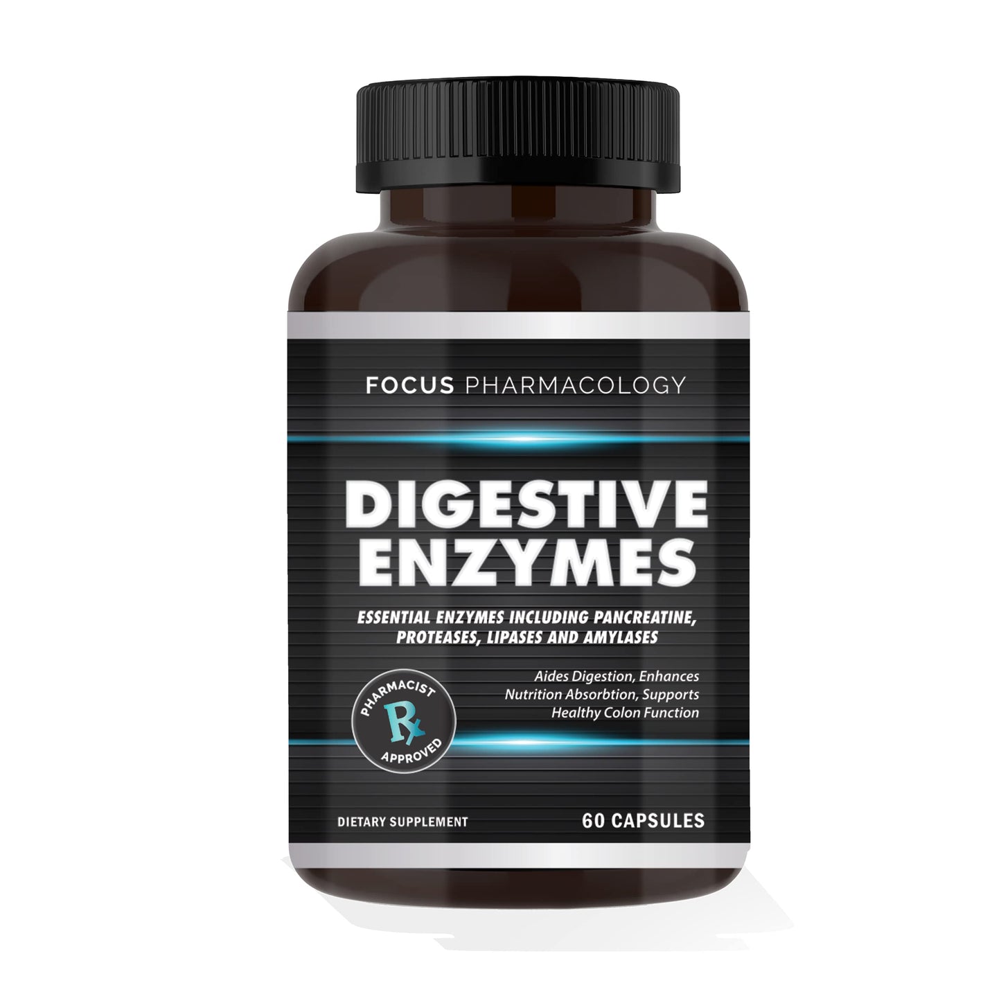 Focus Pharmacology Digestive Enzymes and Probiotics Blend 60 Capsules