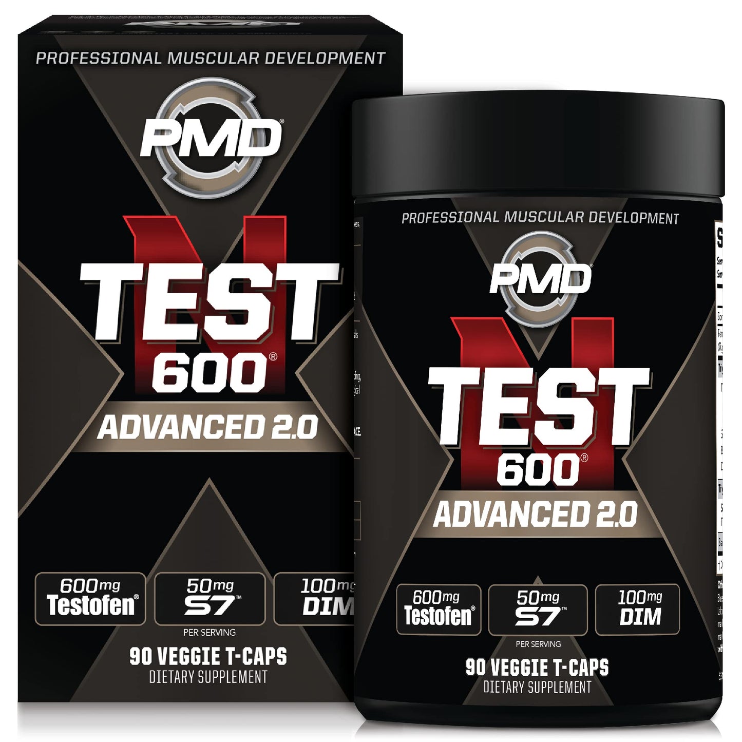 PMD Sports N-Test 600 Advanced Nitric Oxide Booster for Men Capsules 90 Count