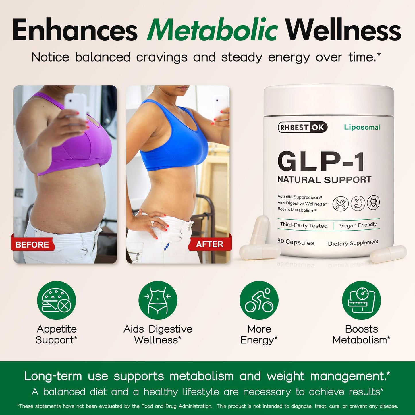 KZUO GLP-1 Supplement Capsule, 90 Count