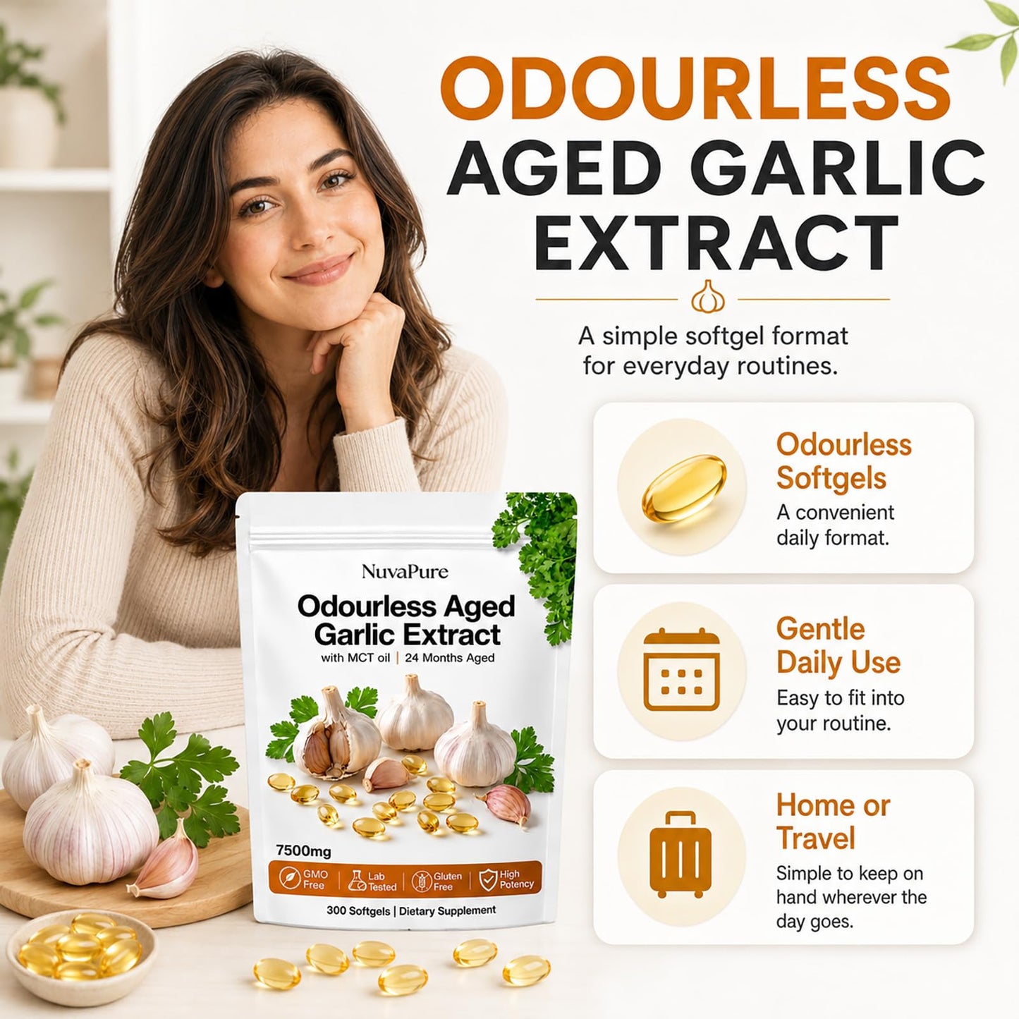 Lymphaire Nuvapure Aged Garlic Capsule 300