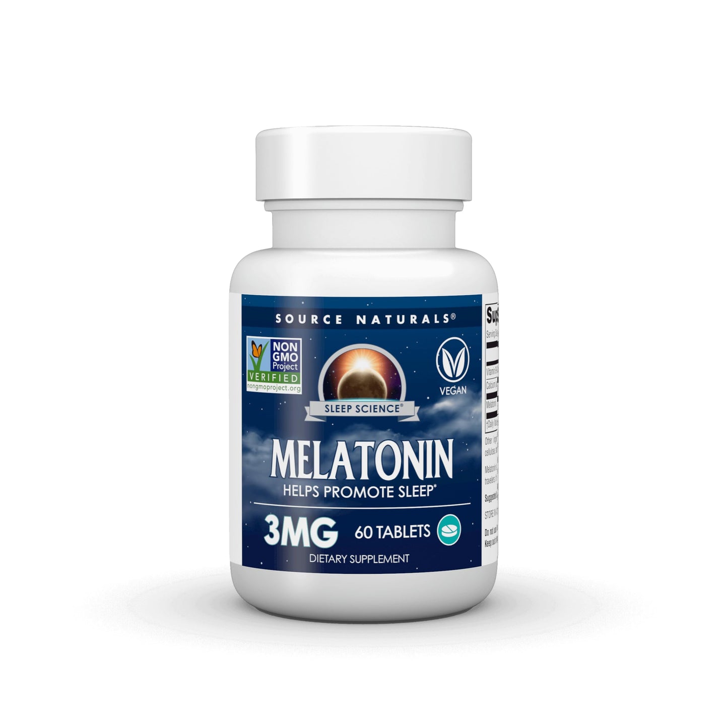 Source Naturals Sleep Science Melatonin 3 mg Tablets, 60 Count