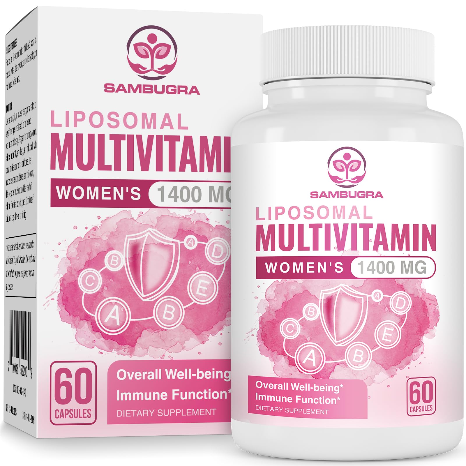 Sambugra Liposomal Multivitamin for Women 1400MG Capsules, 60 Capsules