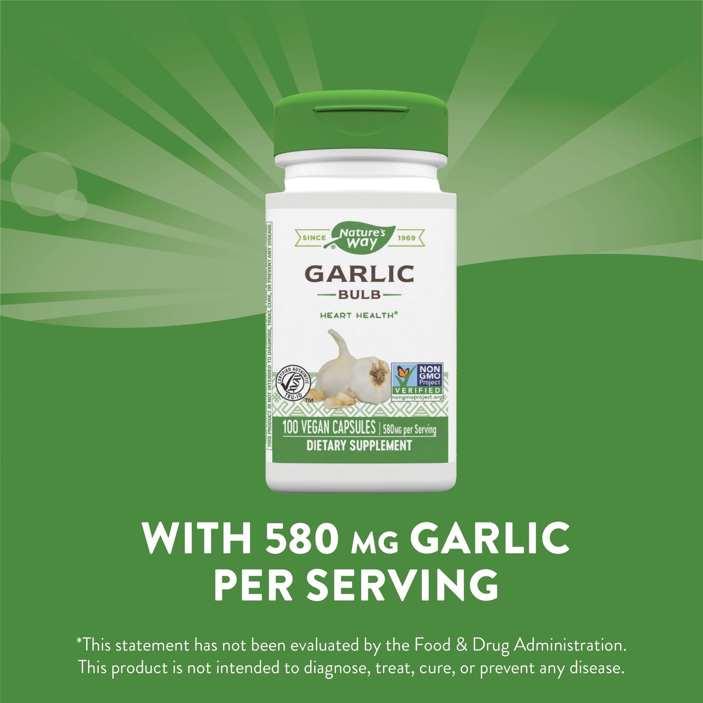 Nature's Way Garlic Bulb Capsules 200 Count