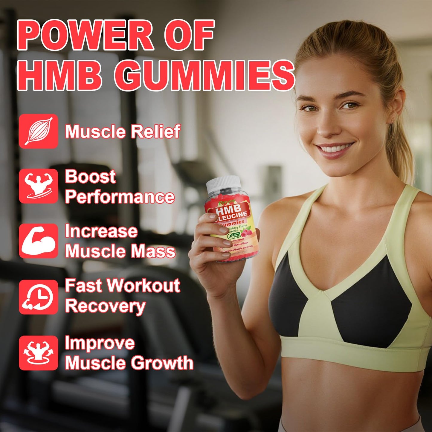 Flyrocer HMB and L-Leucine Gummies, 120 Gummies