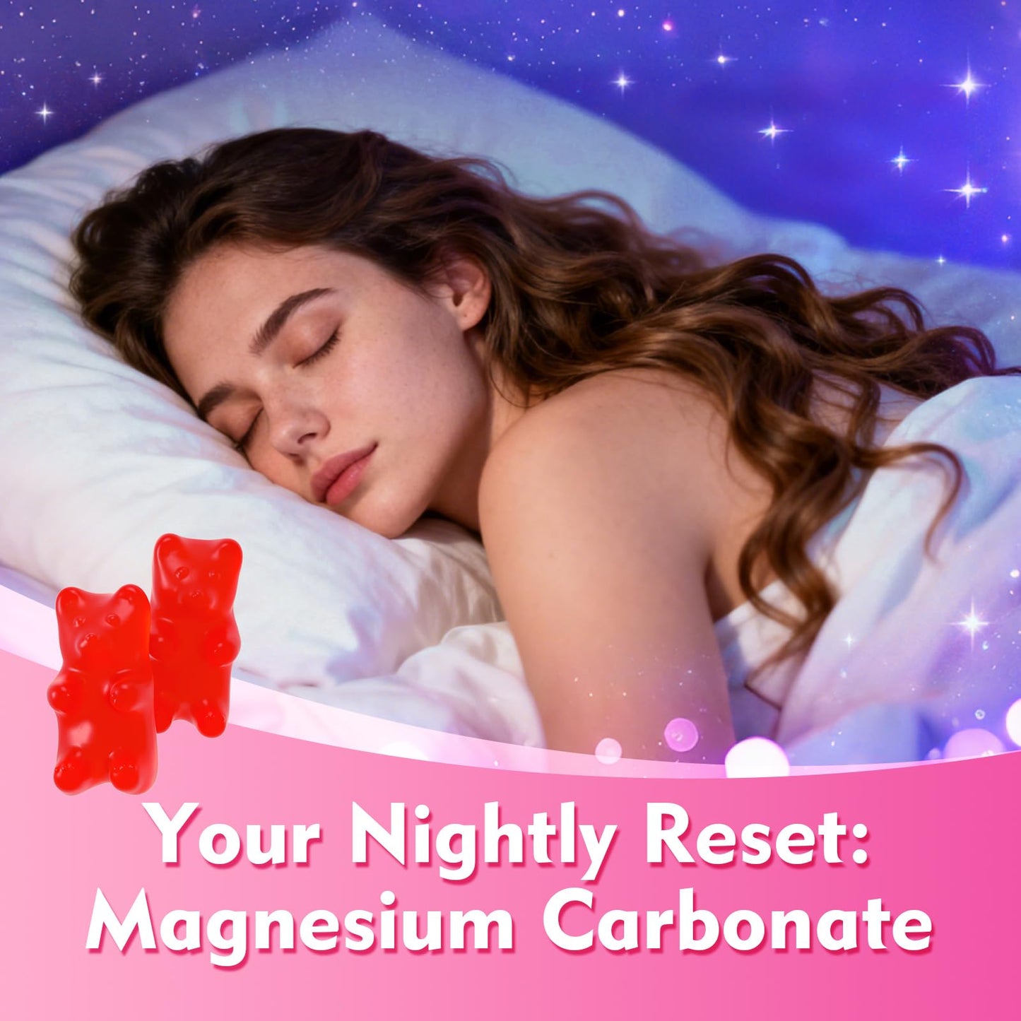 Youlikee Magnesium Carbonate 500mg Gummies, 120 Count