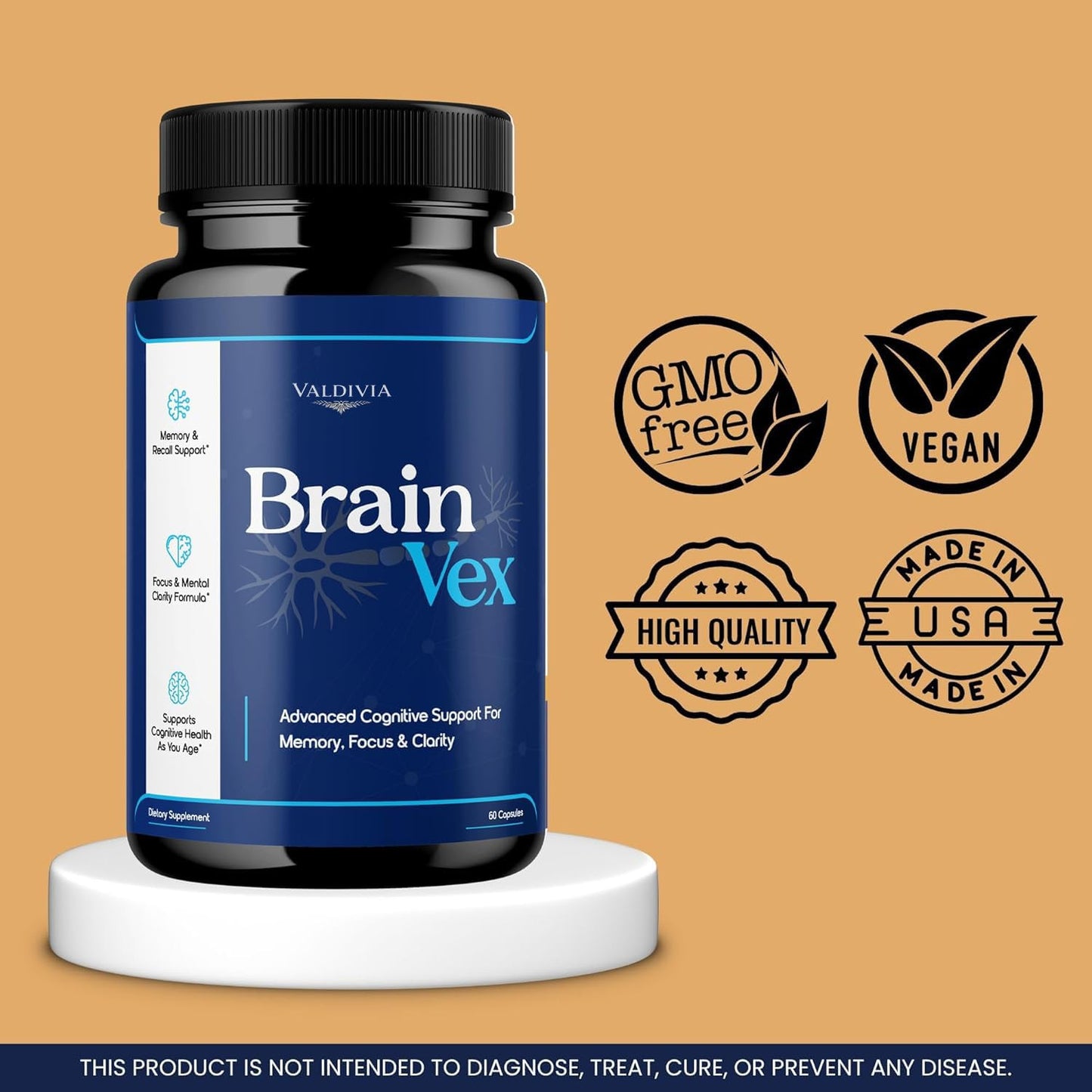 Valdivia Brain Vex Capsules, 180 Capsules