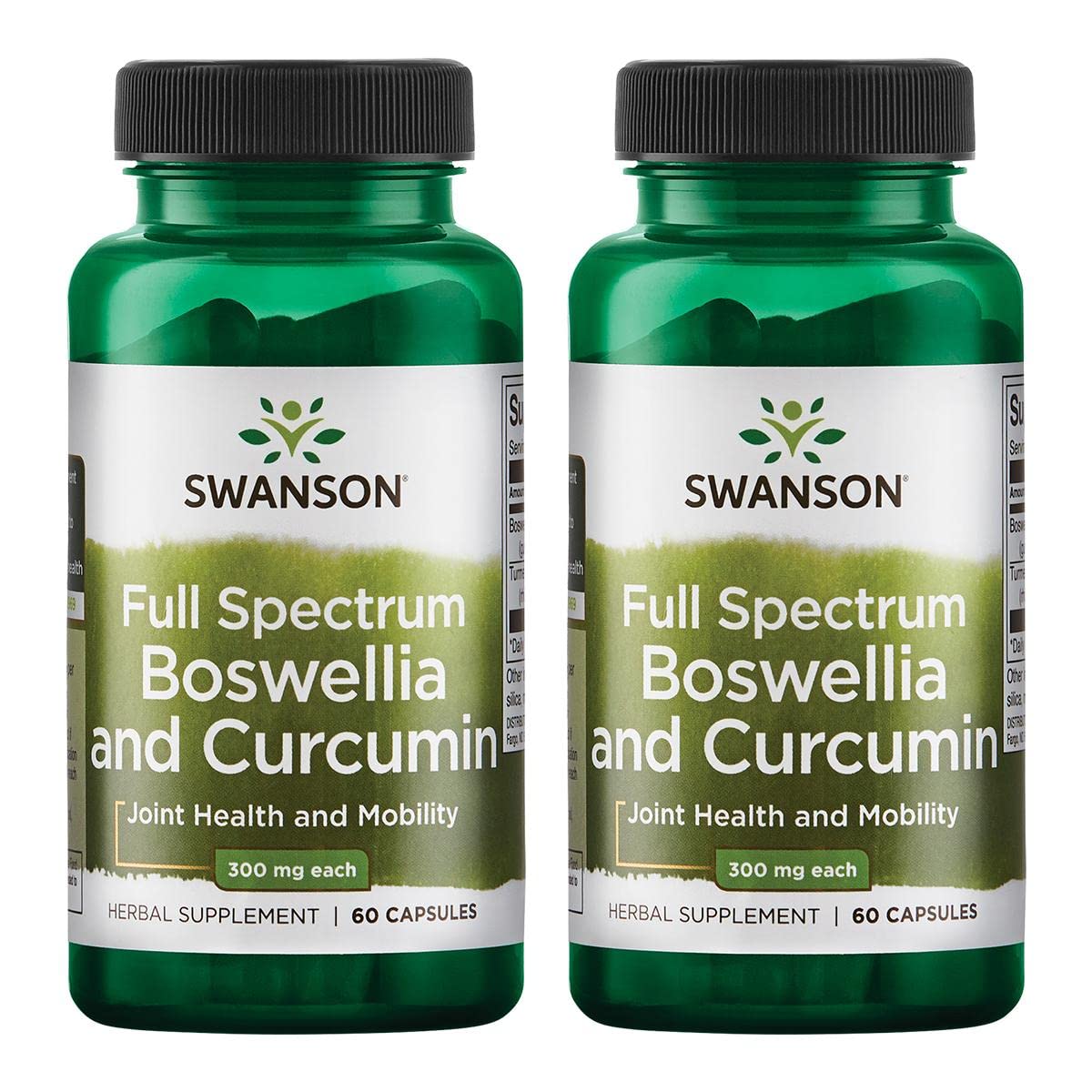 Swanson Full Spectrum Boswellia & Curcumin Natural Formula Capsules 120 Count