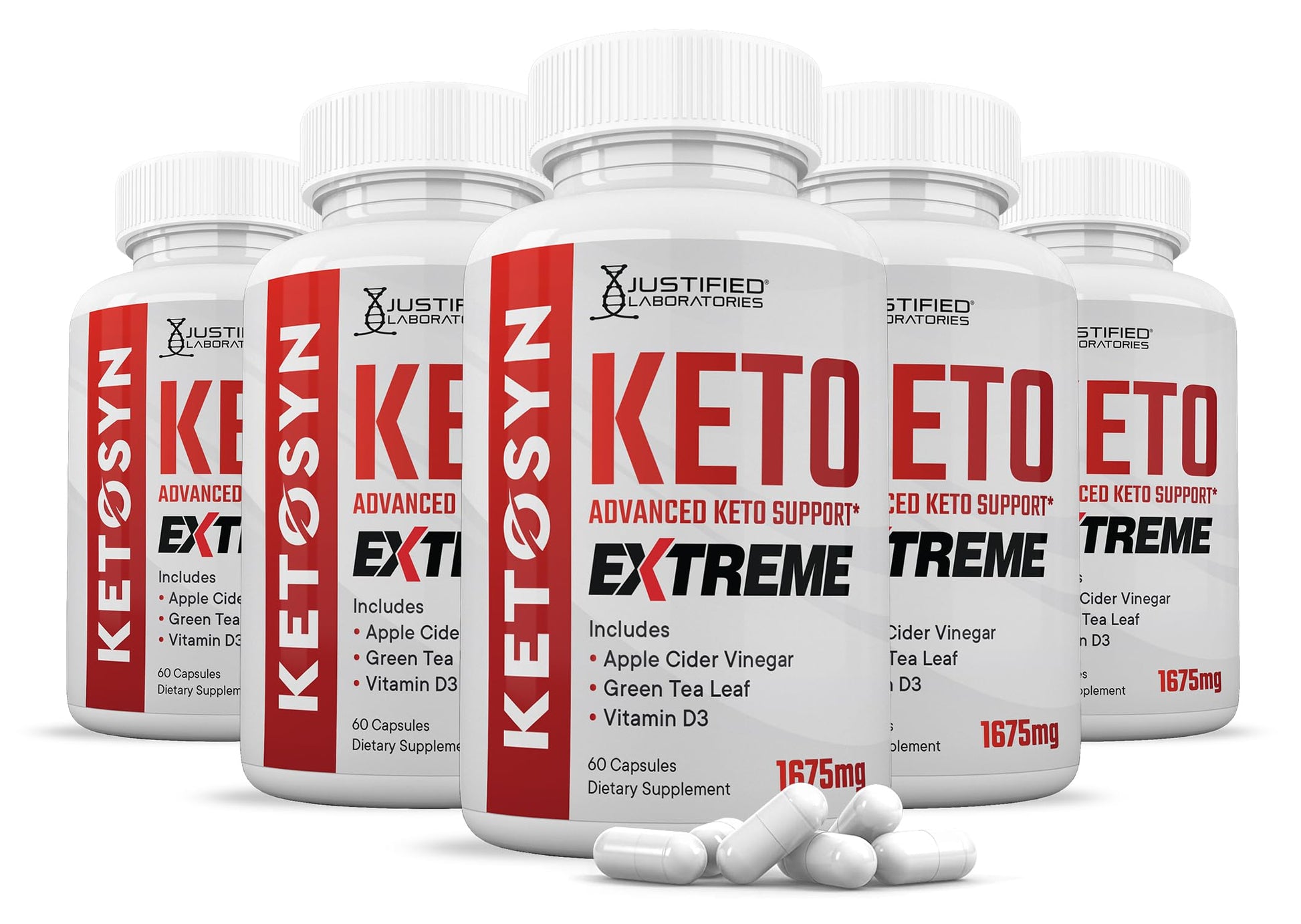 Justified Laboratories Ketosyn Keto ACV Extreme 1675 MG Keto Support Blend 300 Capsules