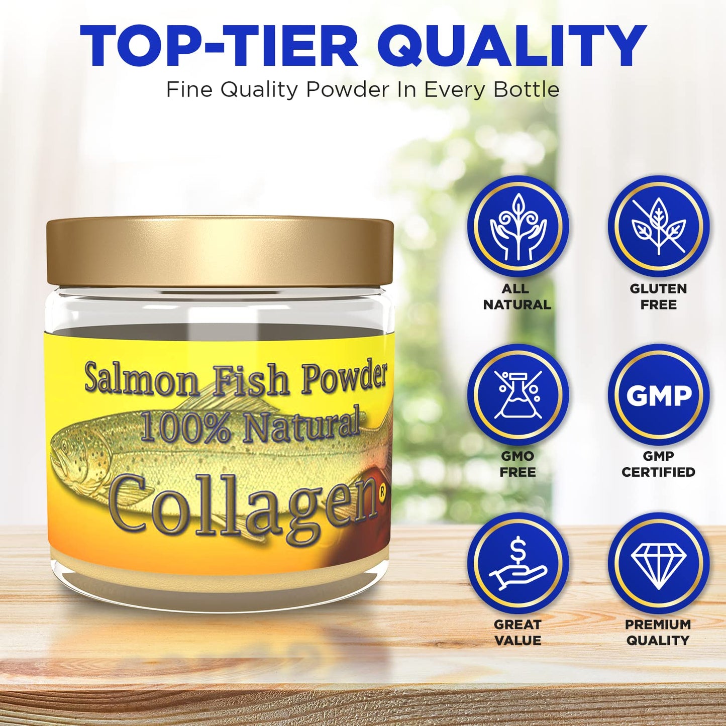 Salcoll 100% Natural Bioactive Marine Collagen Powder, 3 Pack