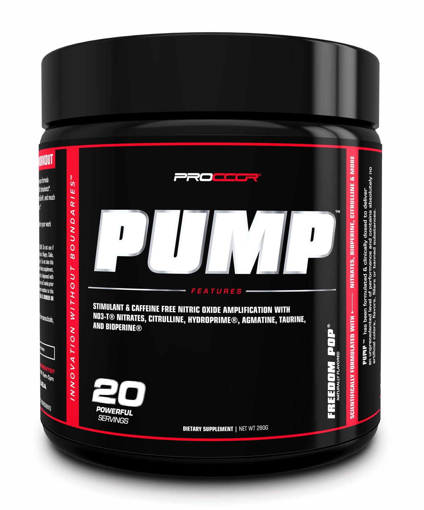 PROCCOR Pump with Nitrates, Citrulline, HydroPrime and More Powder, 9.85 oz