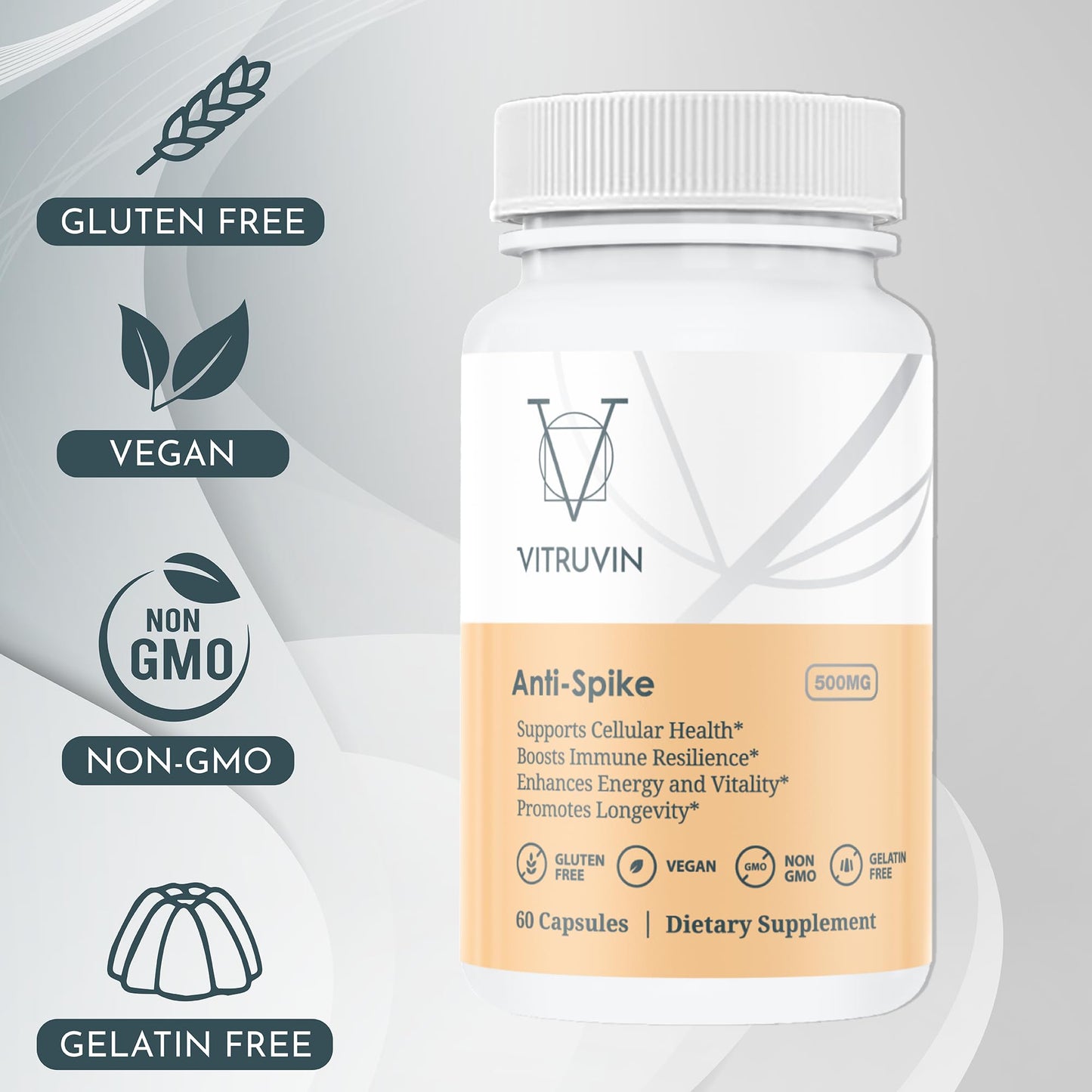 VITRUVIN Anti-Spike Nutritional Supplement Capsule 3 Bottles