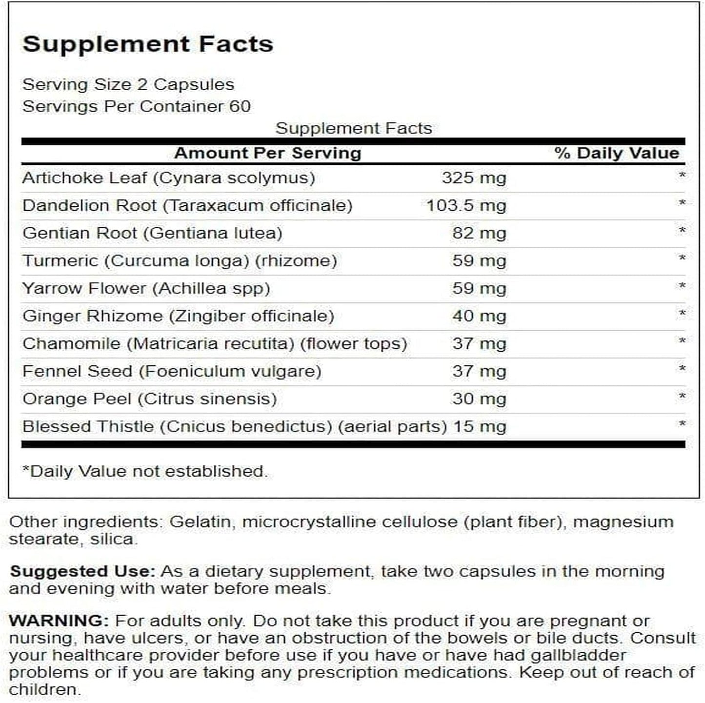 Swanson Ultra Bavarian Herbal Bitters Capsules 120
