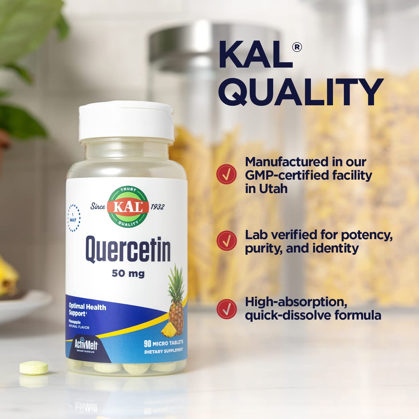 KAL Quercetin ActivMelt 90 Tablets