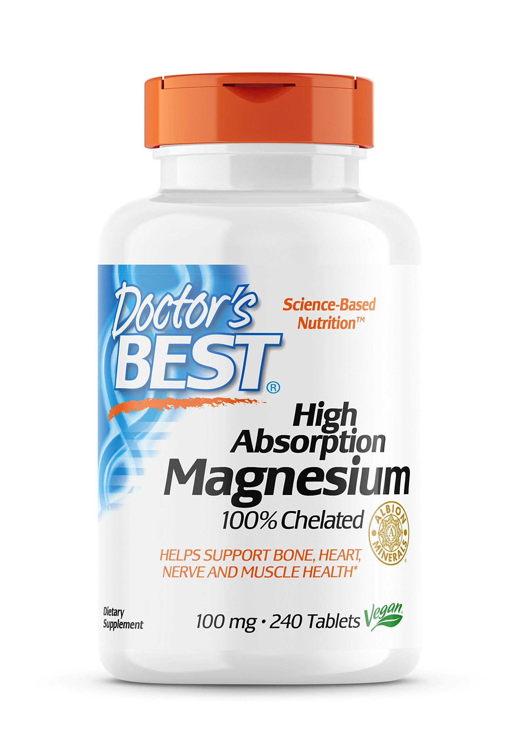 Doctor's Best High Absorption Magnesium Tablets 240 Count