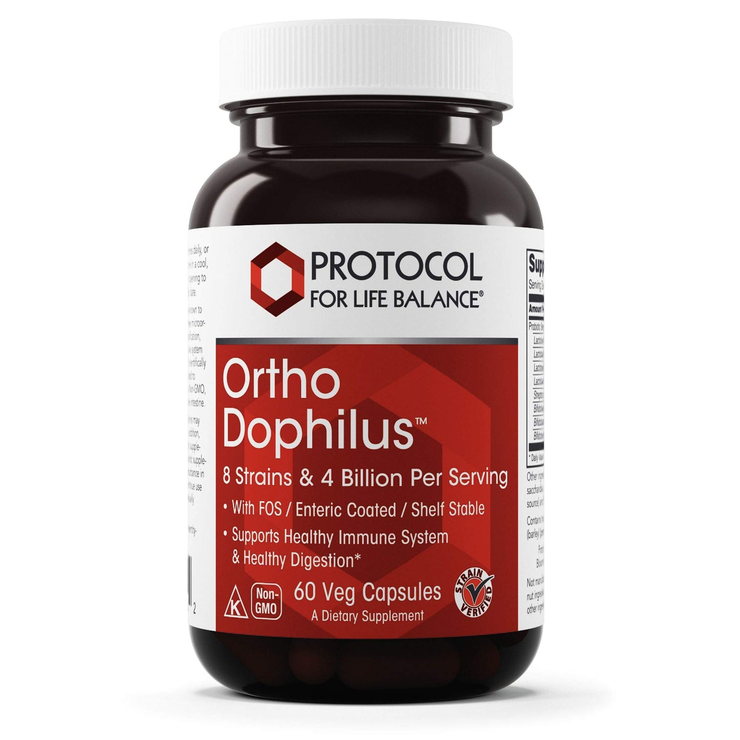PROTOCOL FOR LIFE BALANCE Ortho Dophilus 8 Strains 4 Billion Capsules 60
