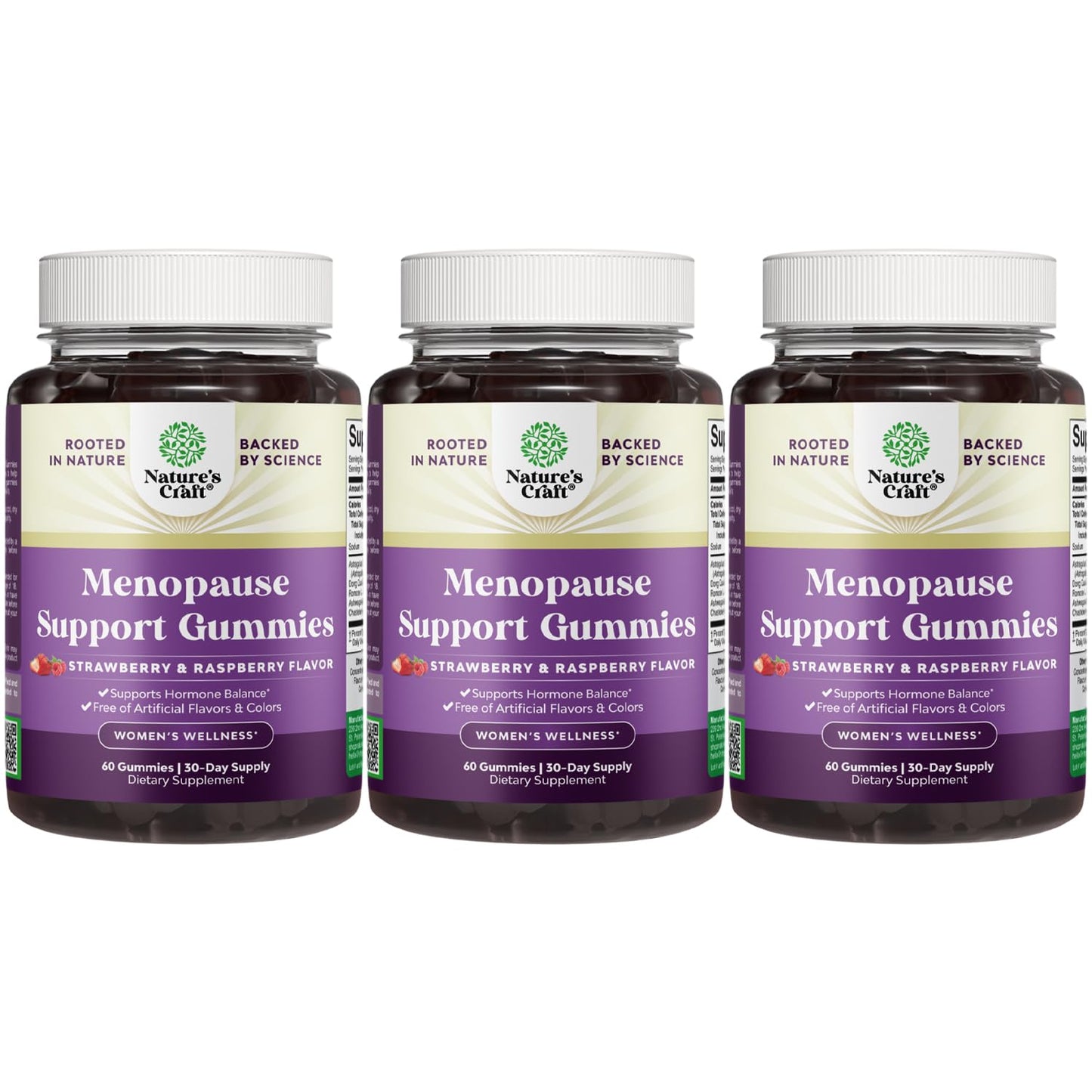Natures Craft Menopause Gummies with Dong Quai and Ashwagandha, 180 Gummies