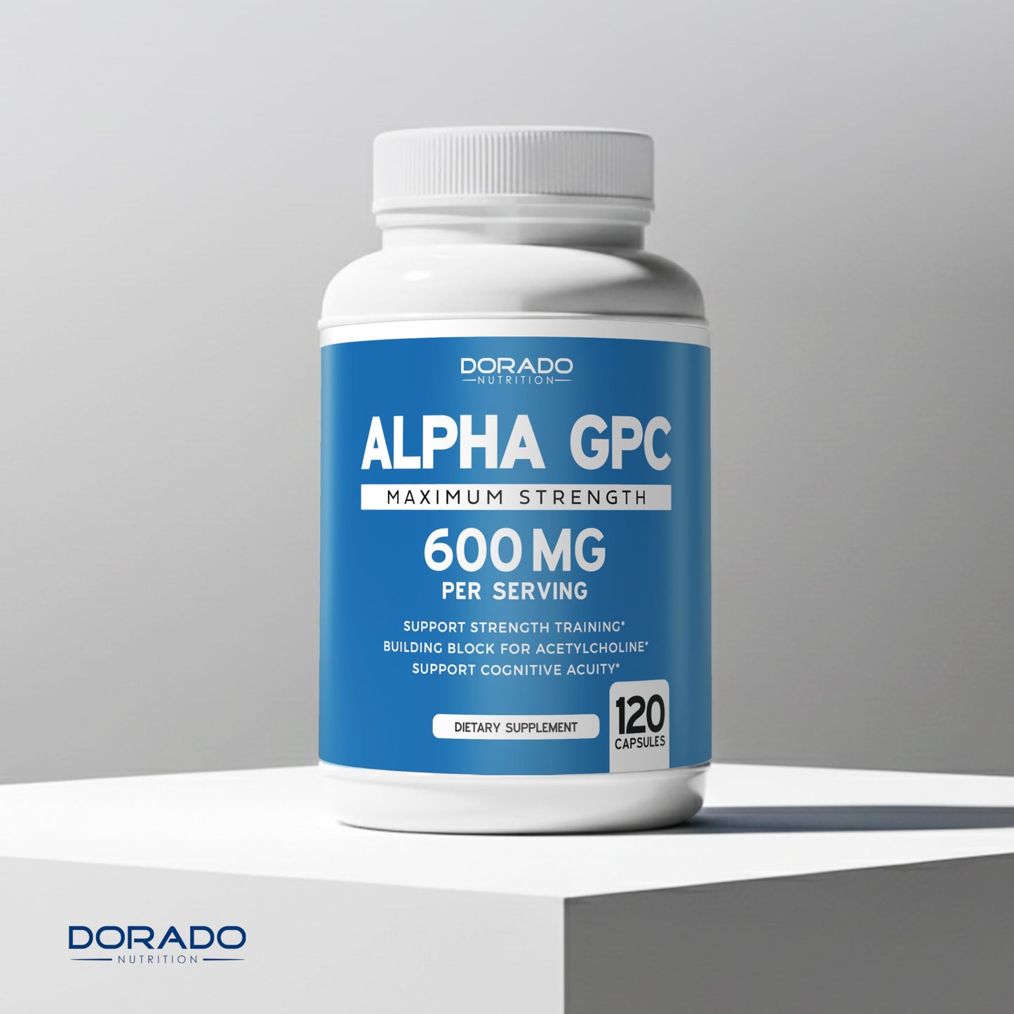 DORADO NUTRITION Alpha GPC Choline Capsules 120 Count