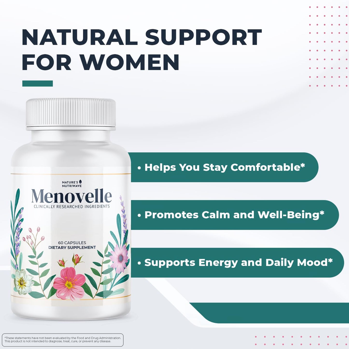 Nature’s NutriWave Menovelle Mushroom & Botanical, 180 Capsules