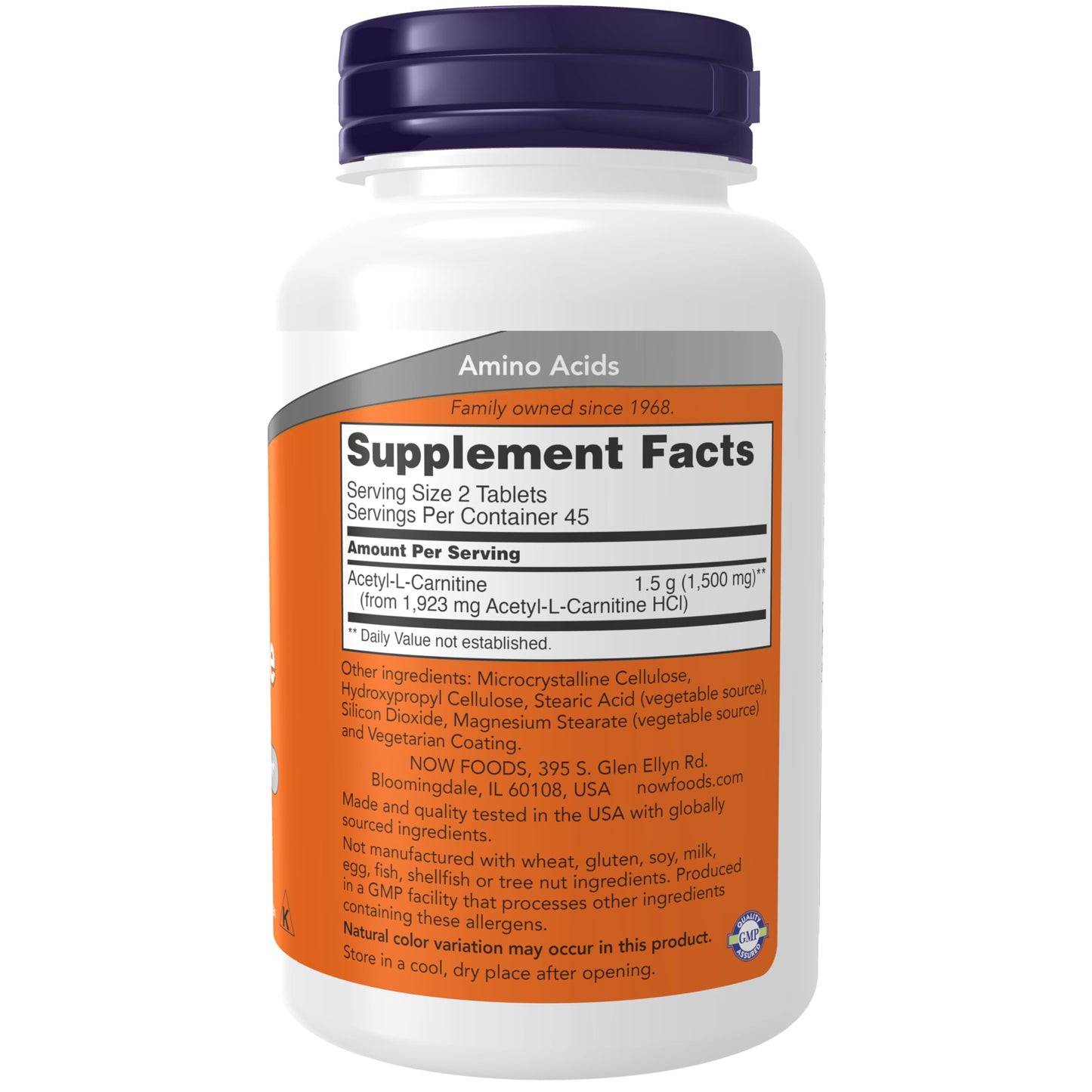 NOW Foods Acetyl-L-Carnitine 750 mg Tablet, 90 Tablets