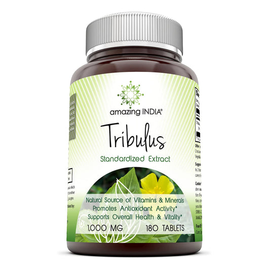 Amazing India Tribulus Extract Dietary Supplement Tablets 180