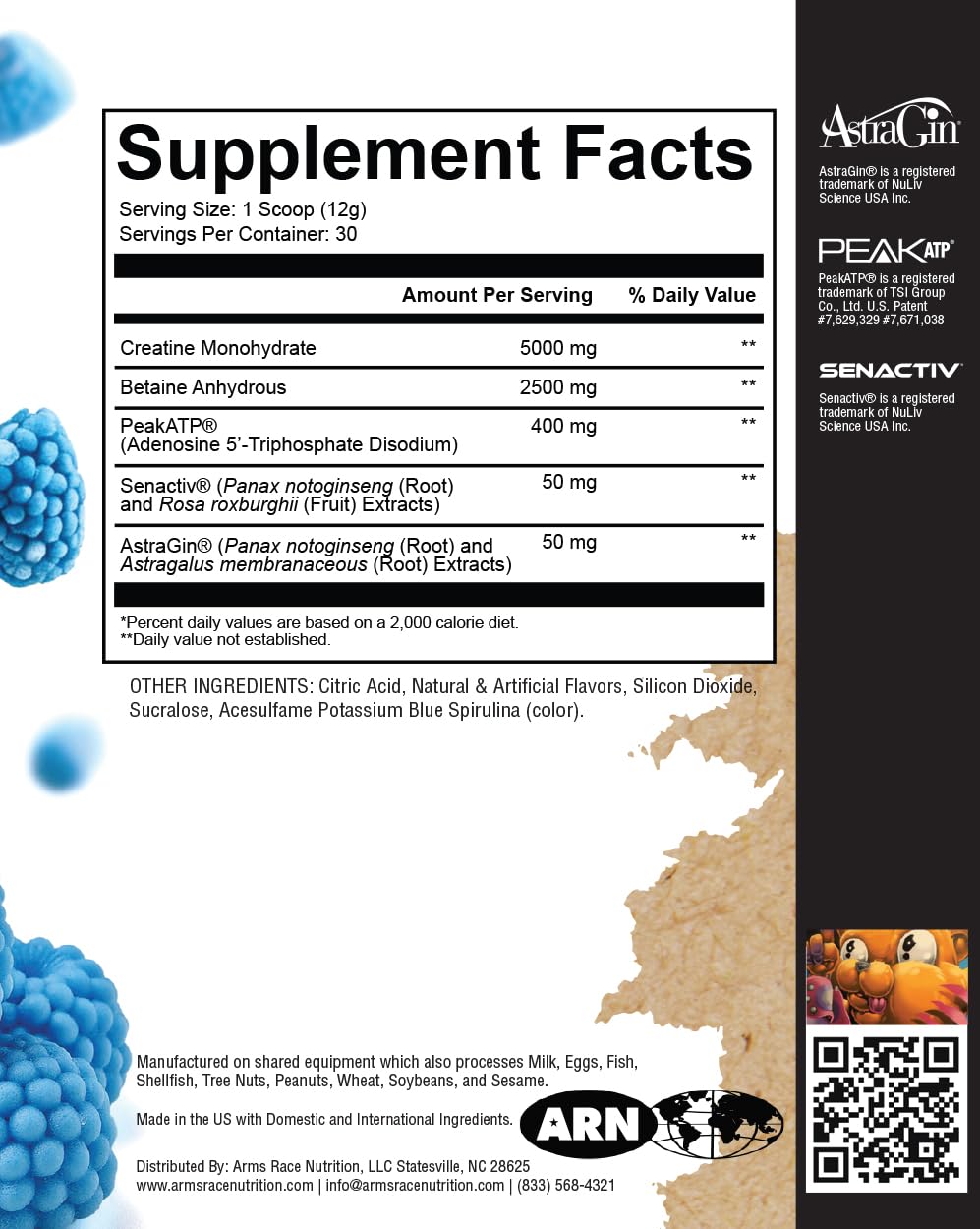 Arms Race Nutrition Vigor Advanced Creatine Formula Powder 12.7 Ounce
