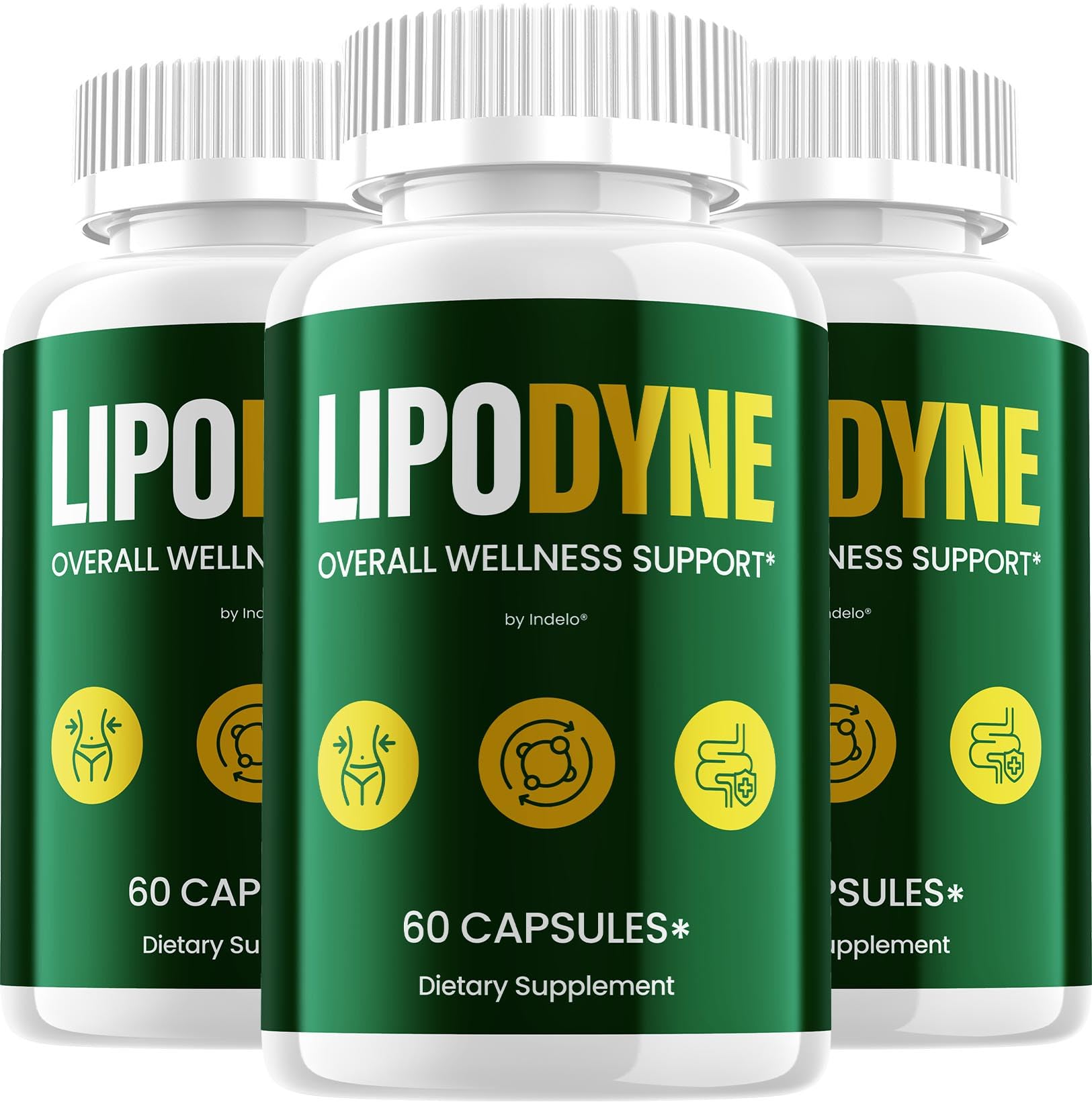 Indelo Lipodyne Advanced Capsule Formula Supplement Pills for Daily Health & Wellness Support, 180 Capsules