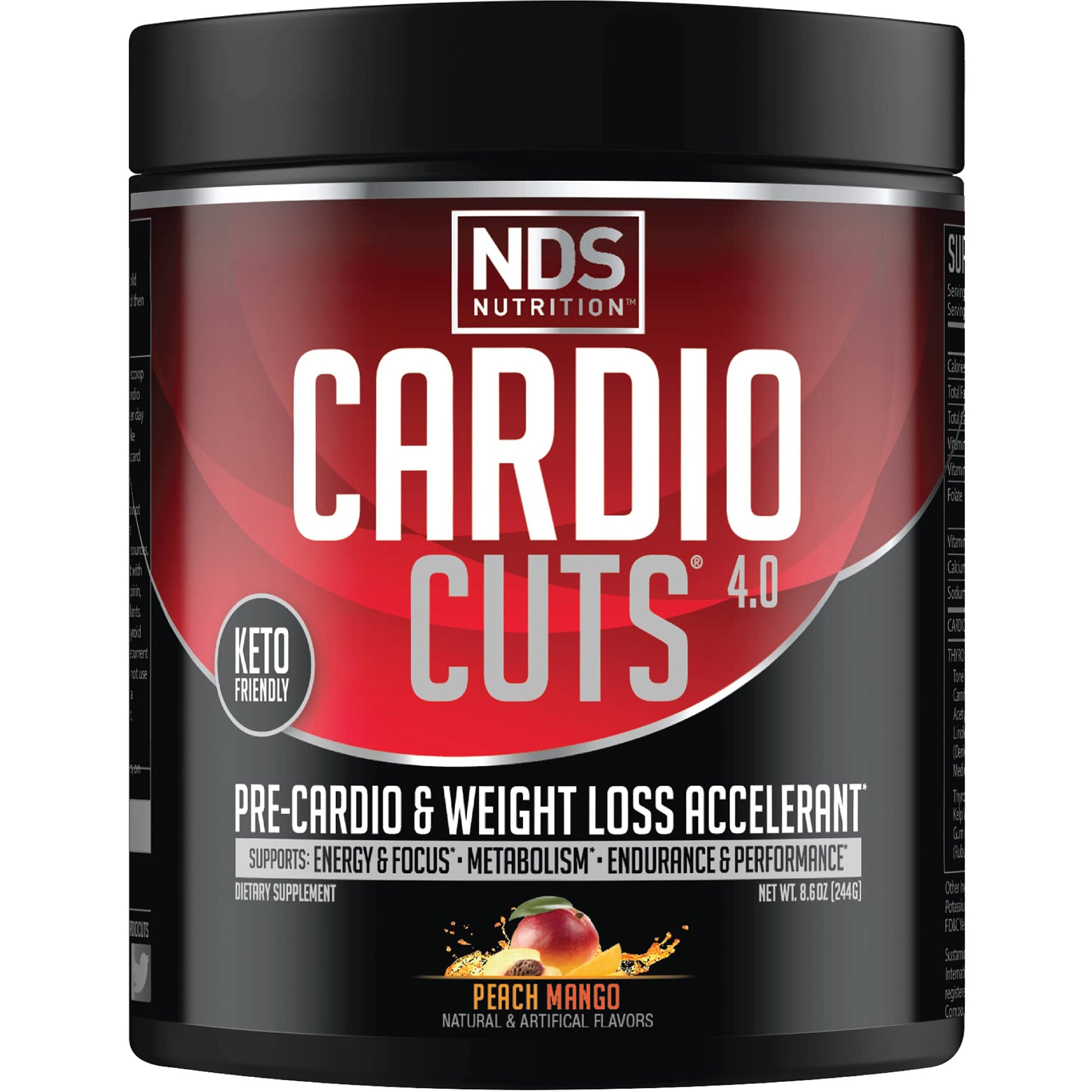 Cardio Cuts NDS Nutrition 4.0 Peach Mango Powder 8.6 oz