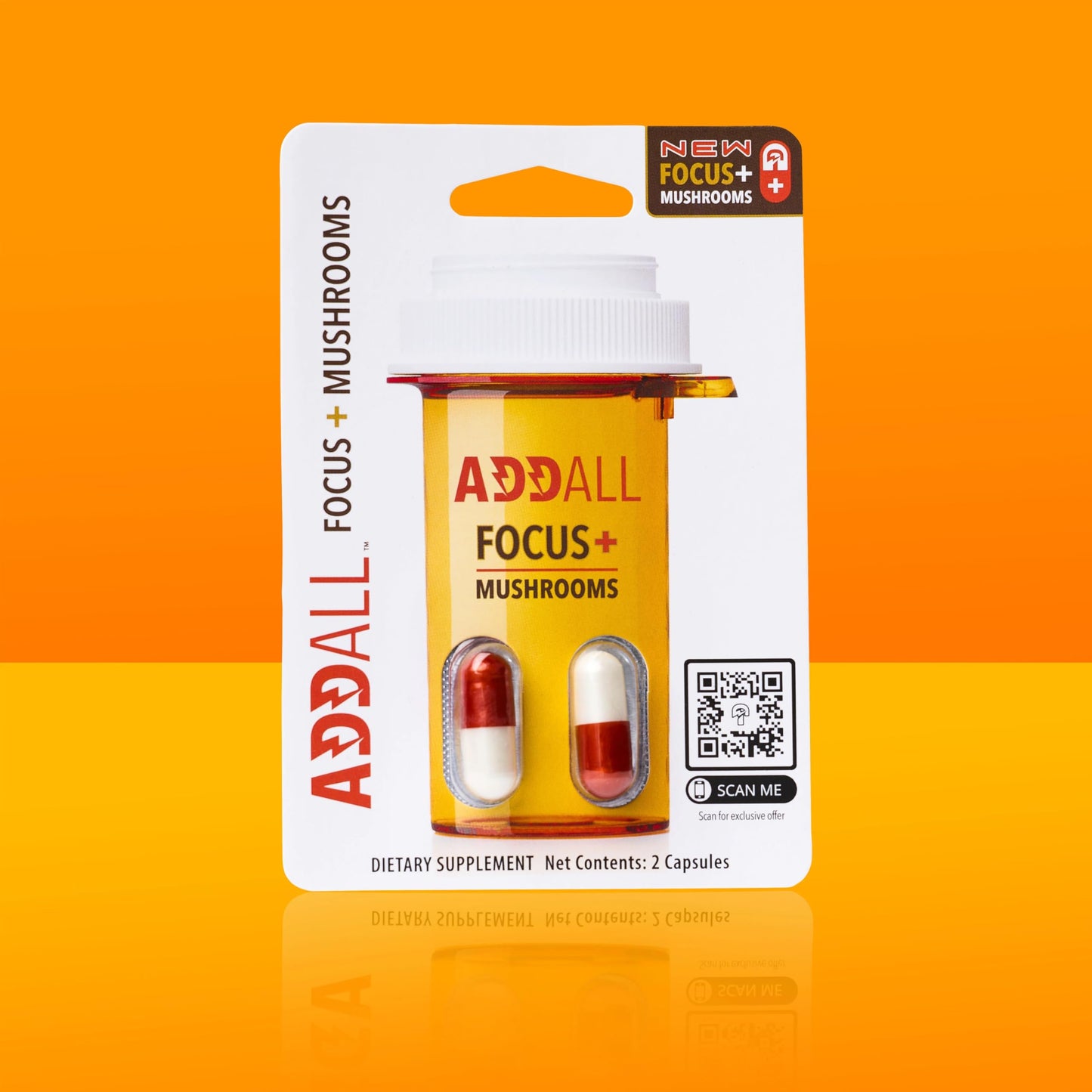 Addall Focus + Mushrooms Memory Supplement 24 Capsules