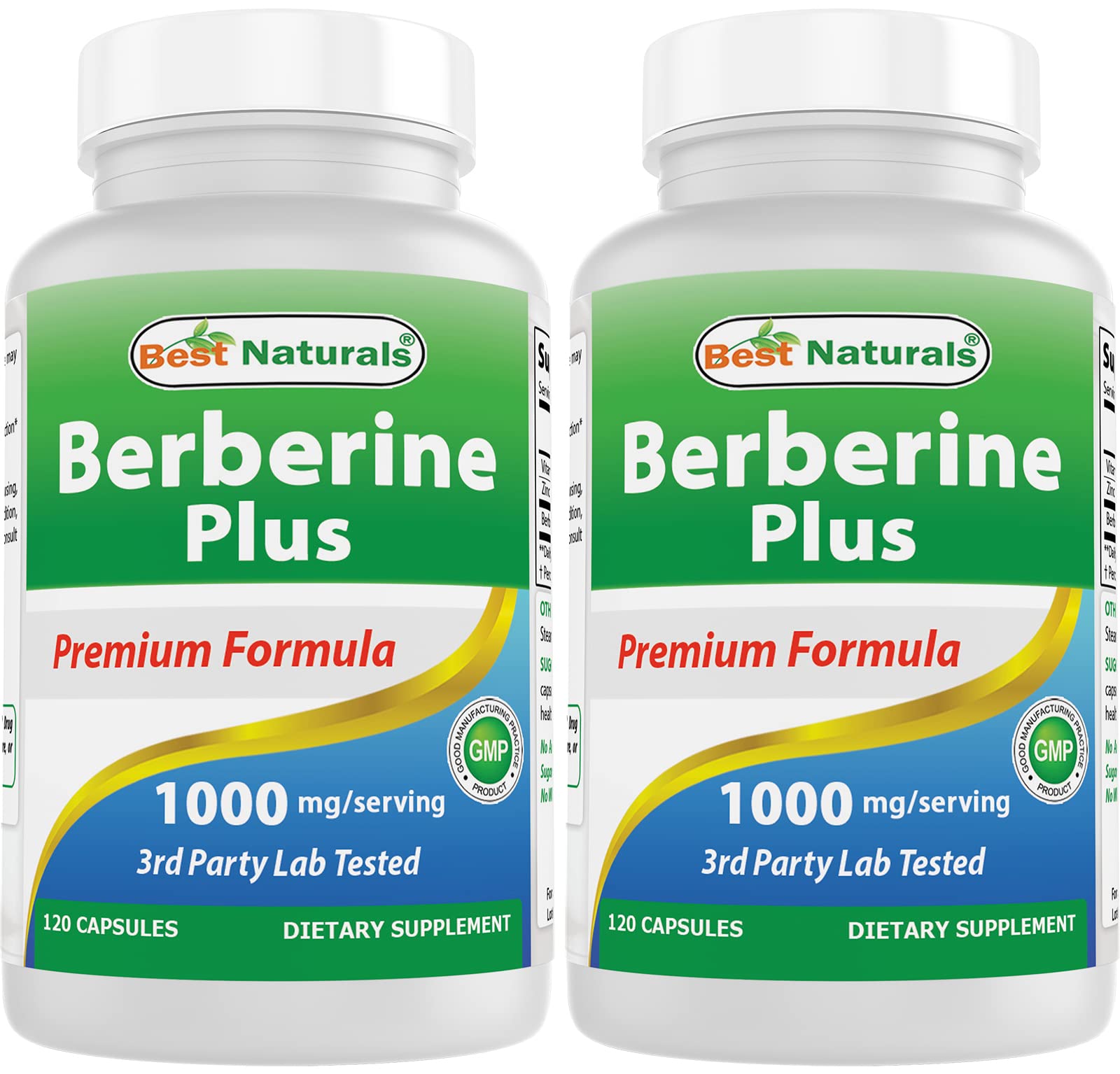 Best Naturals Berberine Plus 1000 mg/Serving Capsule 240 Count