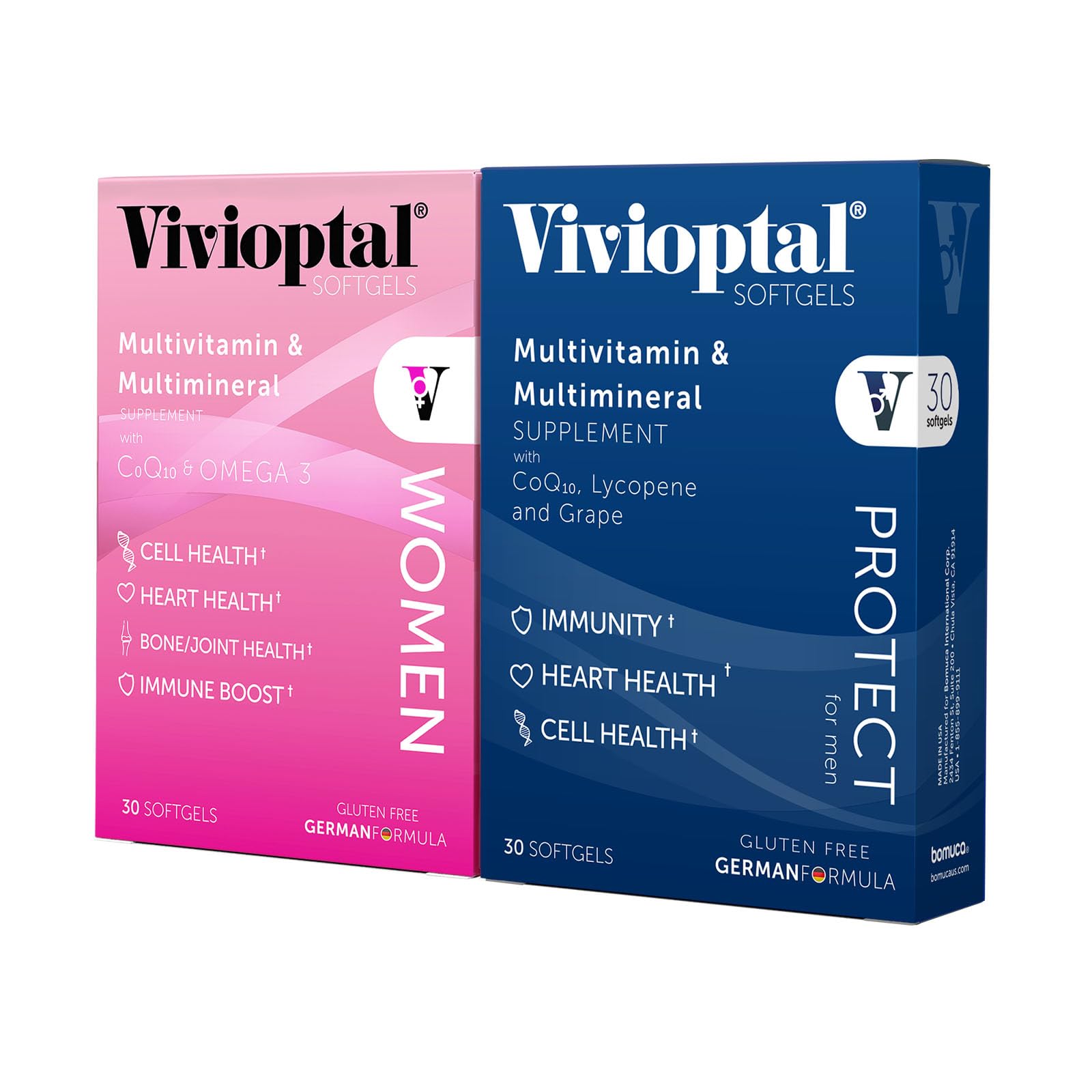 Vivioptal Vitamins Vivioptal for Men and Women Multivitamin and Multimineral Softgels 60 Count