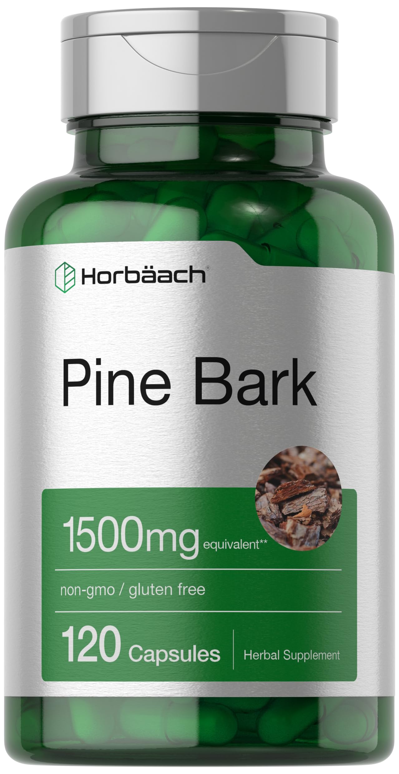 Horbäach Pine Bark Extract Capsules 120 Count