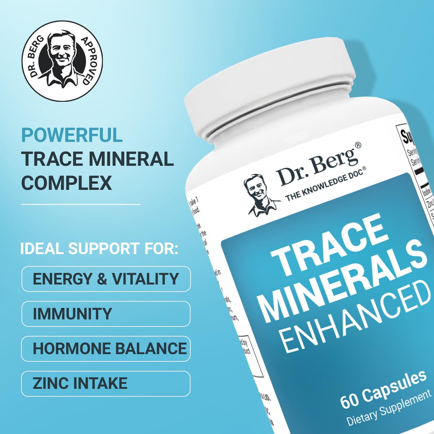 Dr. Berg Nutritionals Trace Minerals Enhanced Complex 60 Capsules